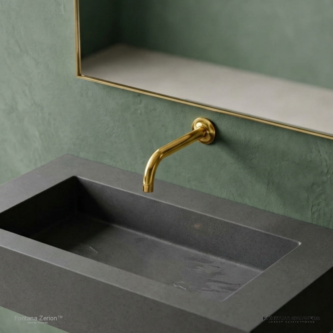 Fontana Zerion Gold Wall-Mounted Touchless Faucet