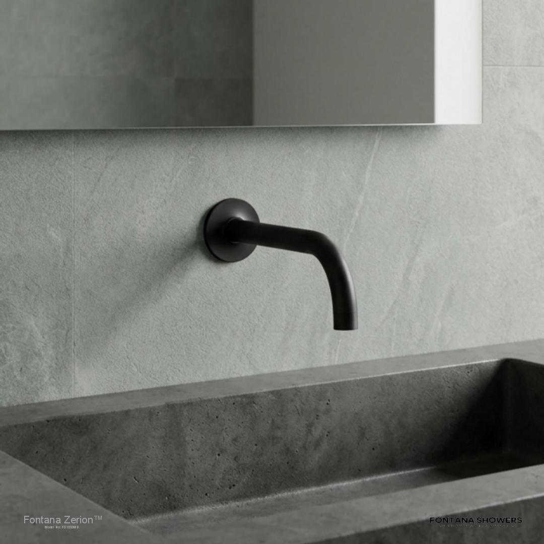 Fontana Zerion Matte Black Wall-Mounted Touchless Faucet