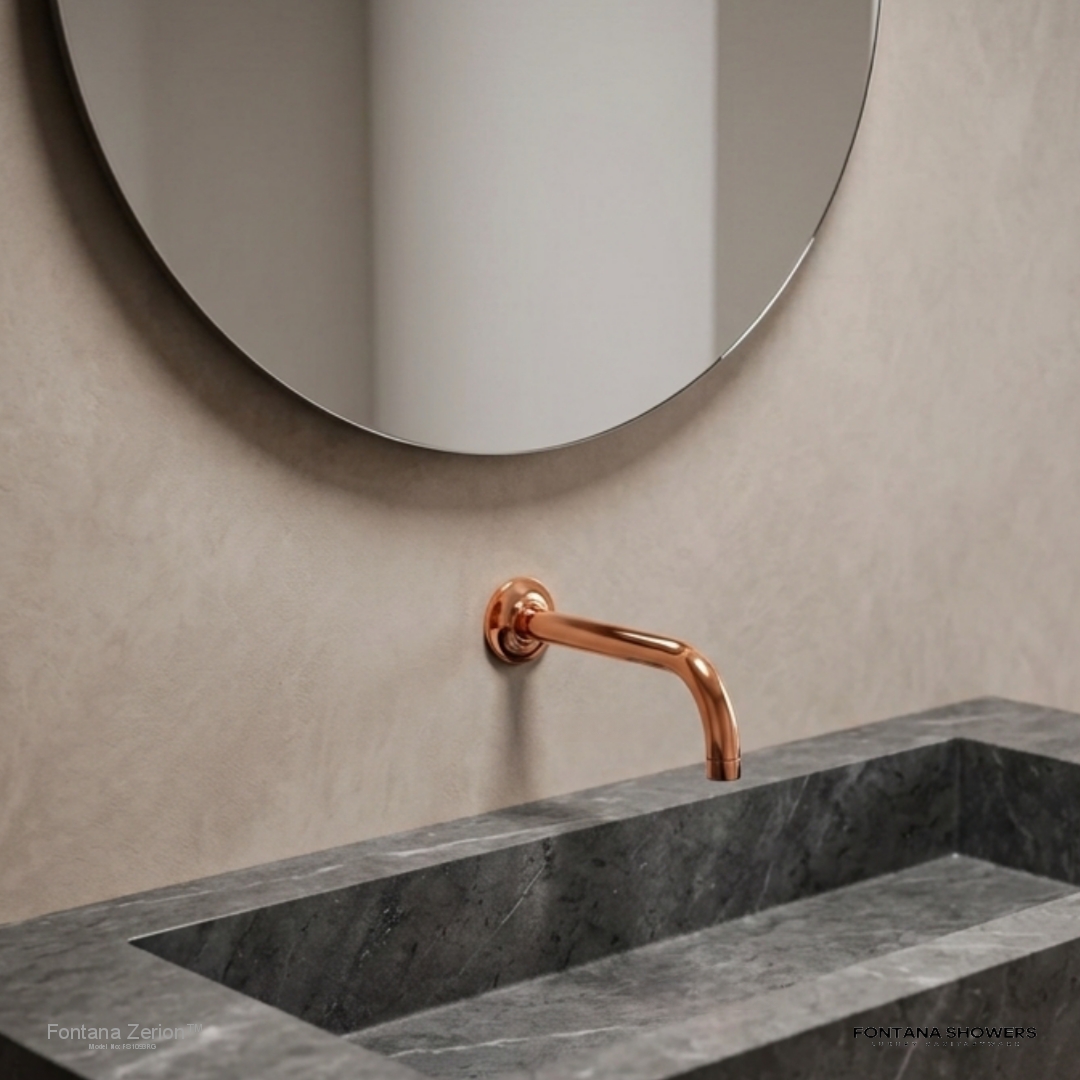 Fontana Zerion Rose Gold Wall-Mounted Touchless Faucet
