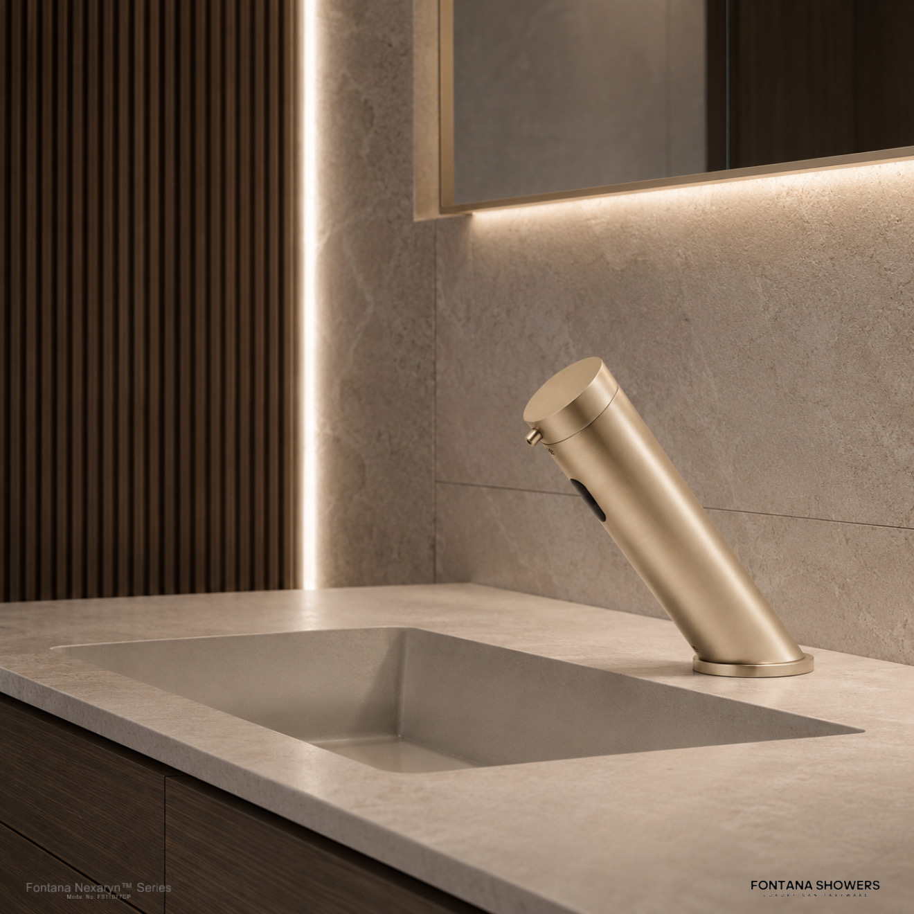 Fontana Nexaryn Series Champagne Touchless Automatic Foam Soap Dispenser
