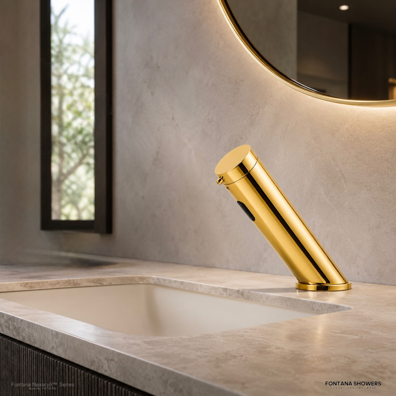 Fontana Nexaryn Series Gold Touchless Automatic Foam Soap Dispenser
