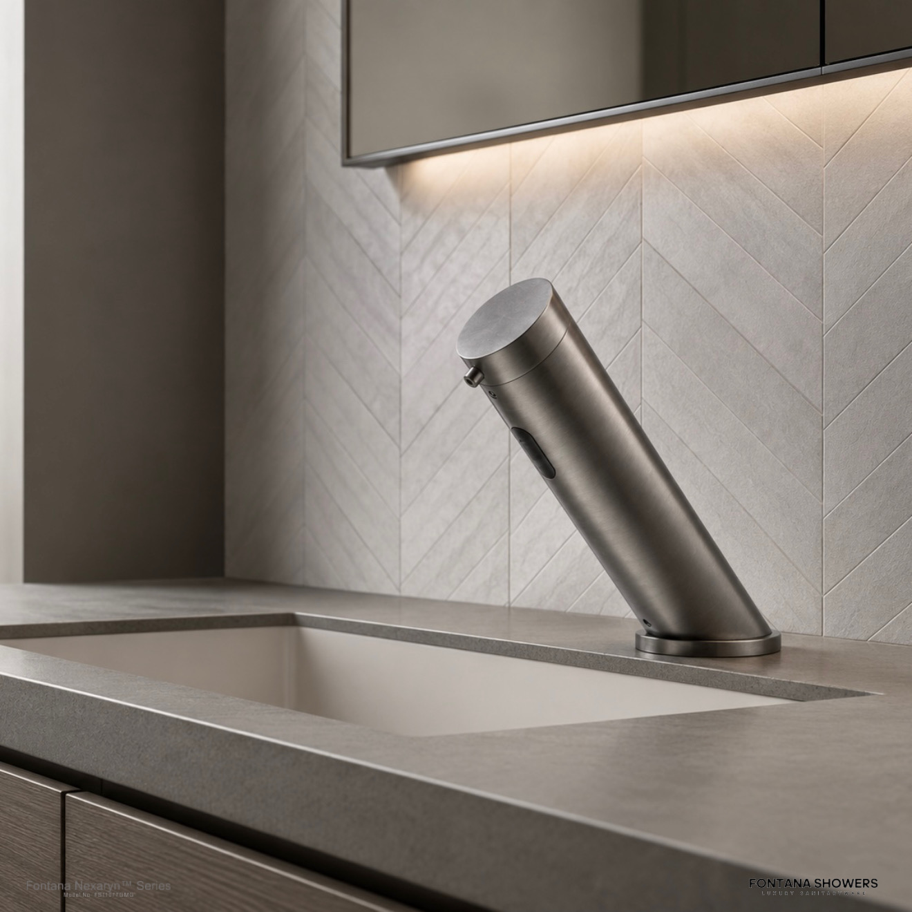 Fontana Nexaryn Series Gun Metal Gray Touchless Automatic Foam Soap Dispenser