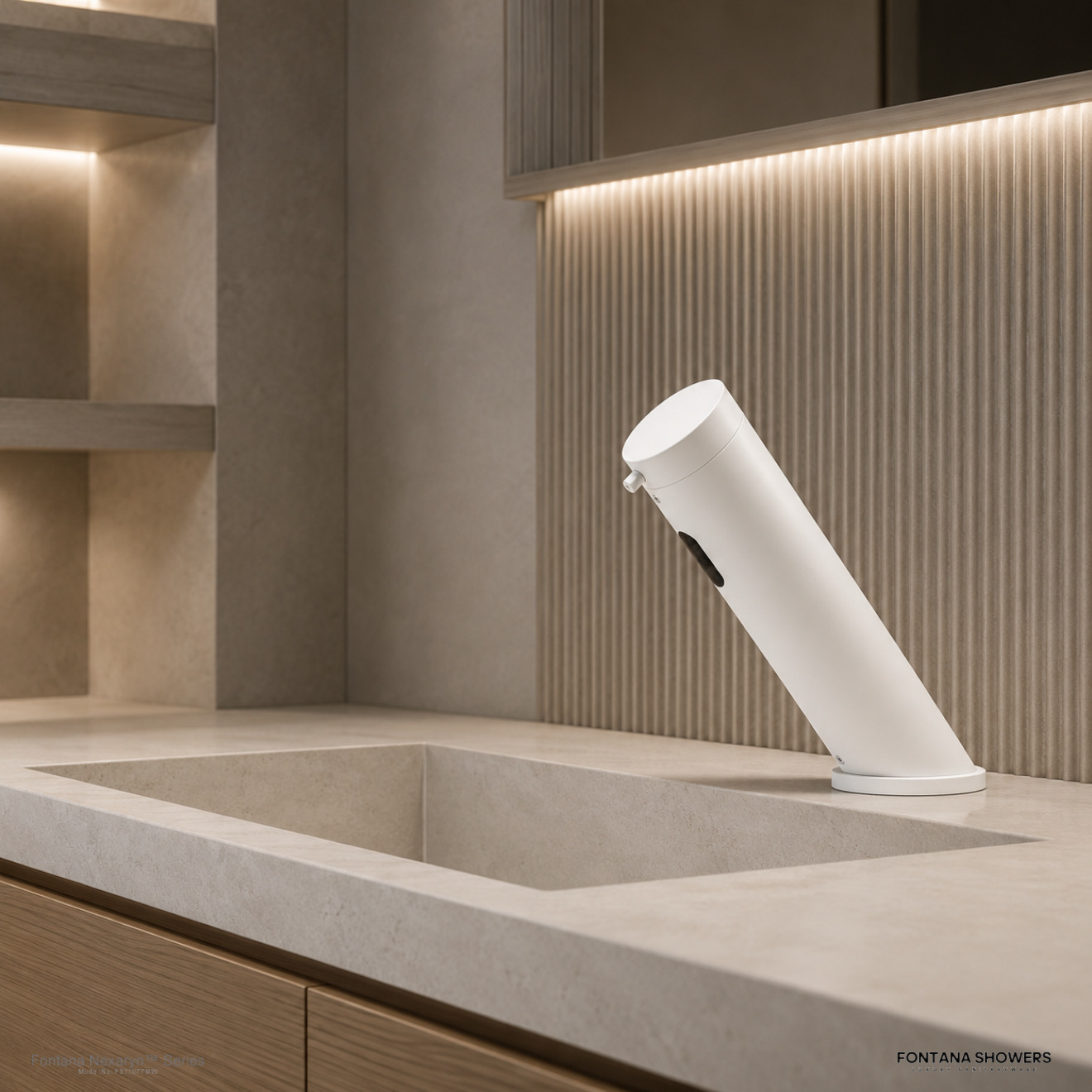 Fontana Nexaryn Series Matte White Touchless Automatic Foam Soap Dispenser
