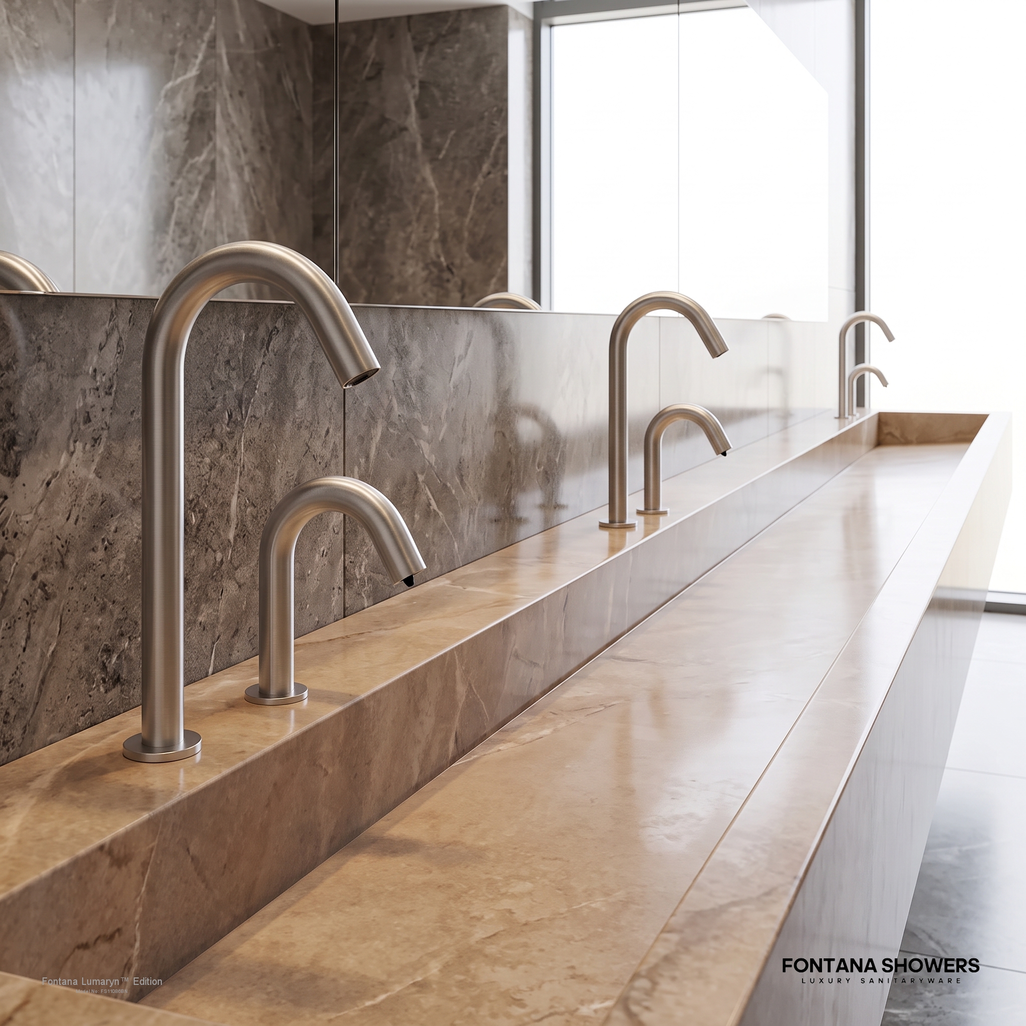 Fontana Lumaryn Brushed Nickel Touchless Faucet With Soap Dispenser
