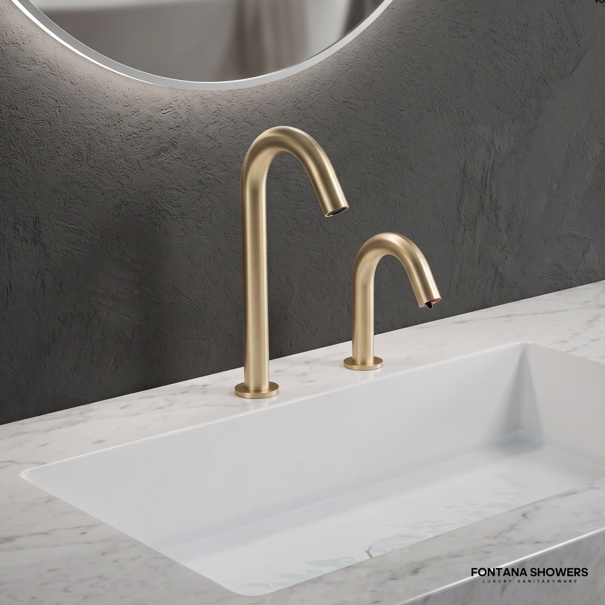 Fontana Lumaryn Champagne Touchless Faucet With Soap Dispenser
