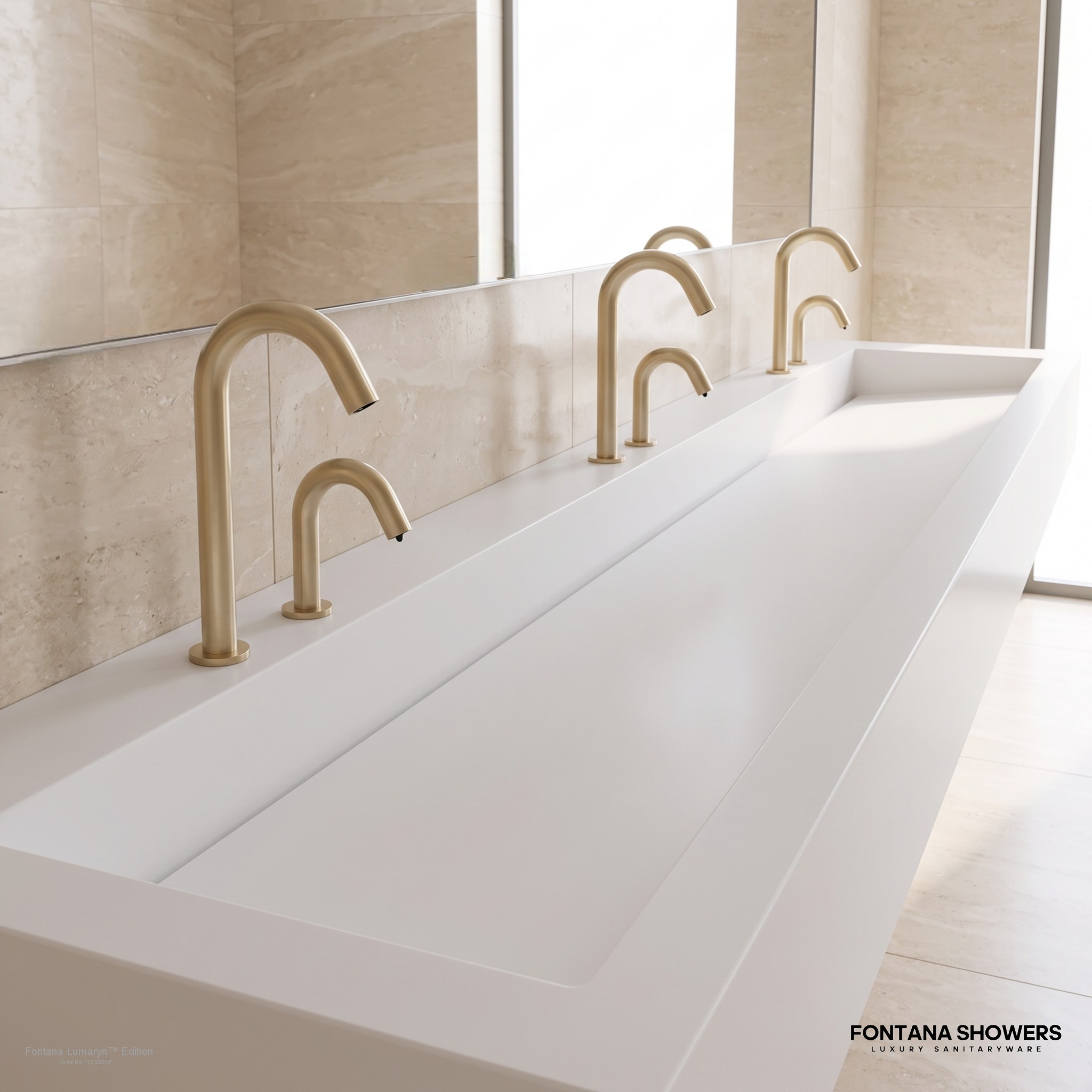 Fontana Lumaryn Champagne Touchless Faucet With Soap Dispenser