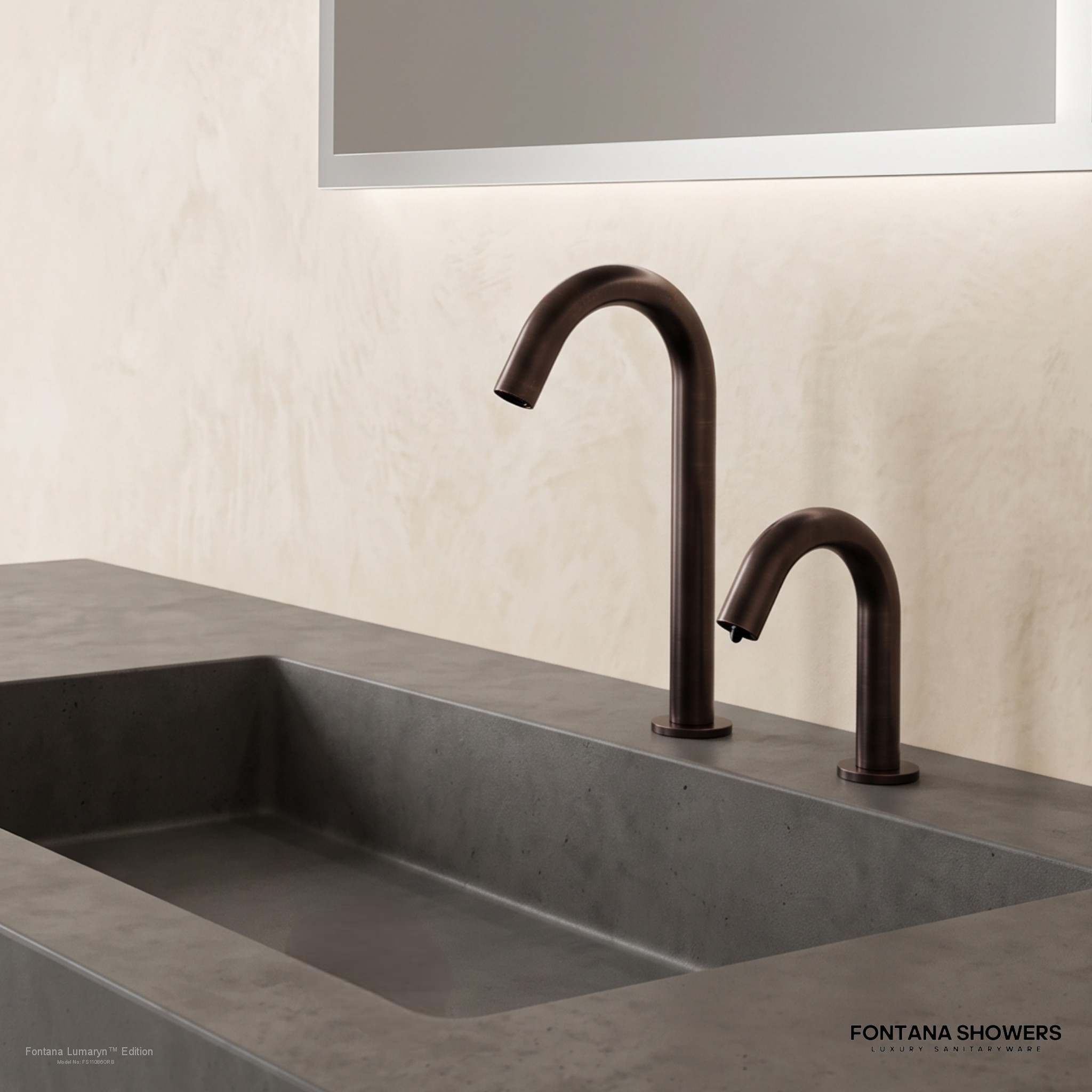 Fontana Lumaryn Oil Rubbed Bronze Touchless Faucet With Soap Dispenser