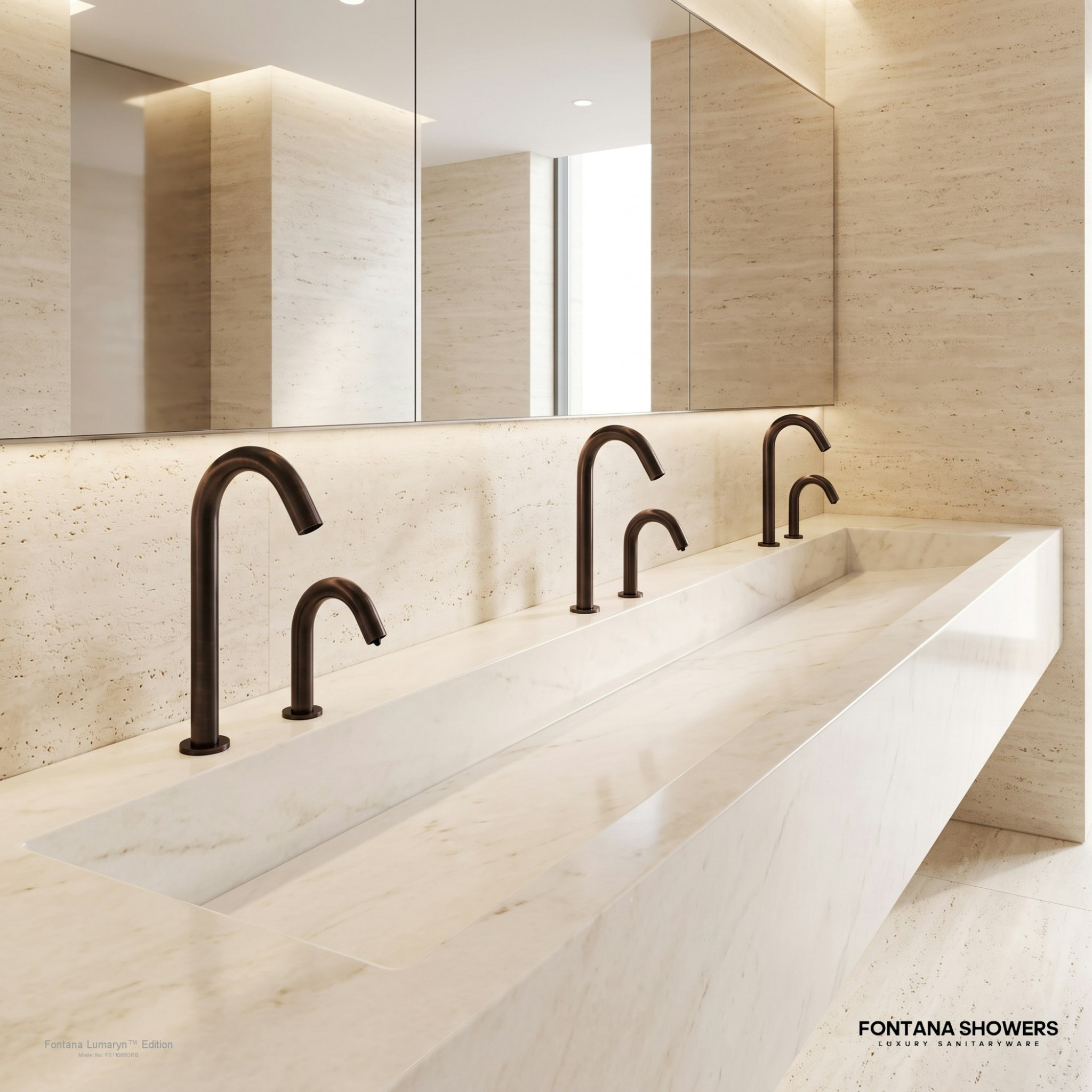 Fontana Lumaryn Oil Rubbed Bronze Touchless Faucet With Soap Dispenser