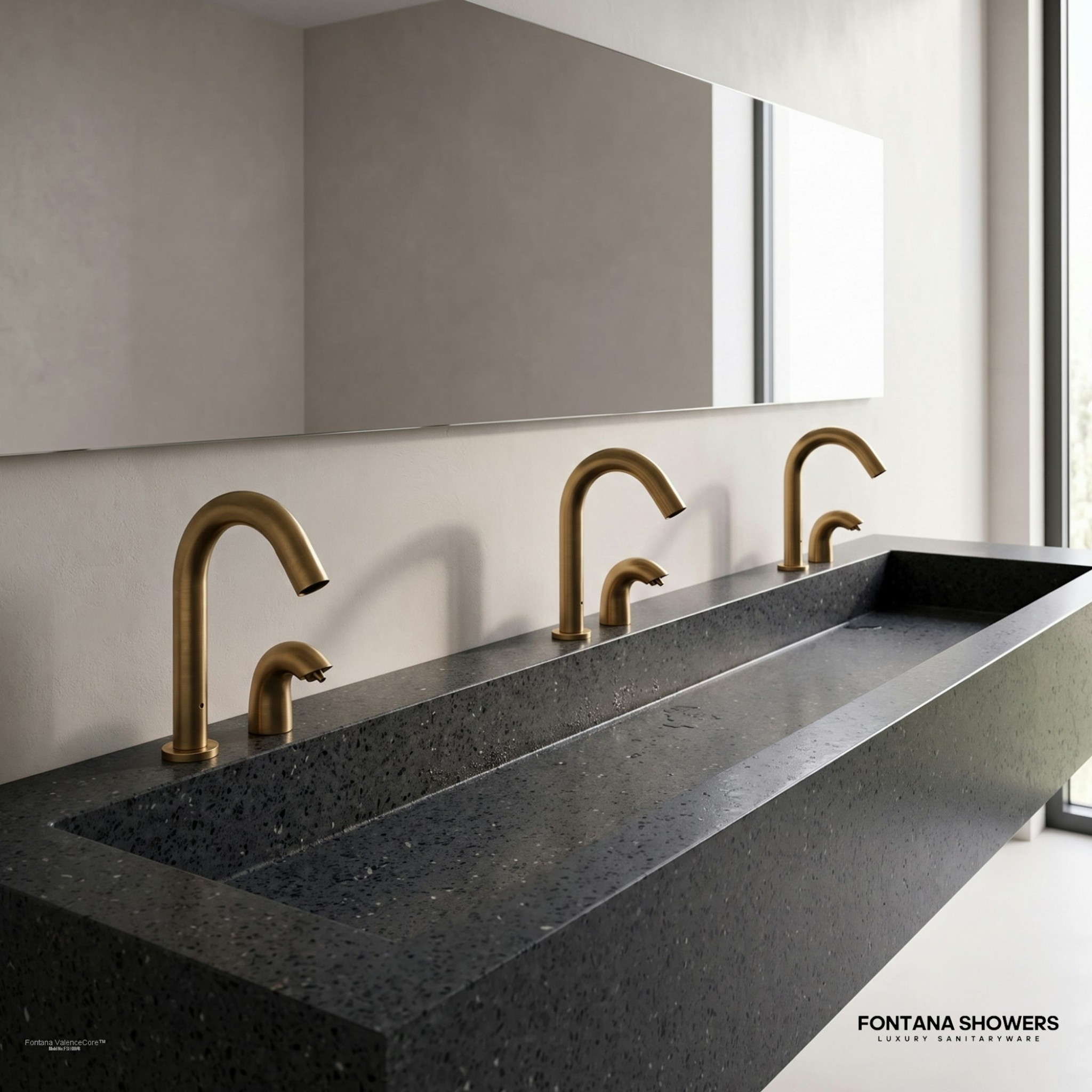 Fontana ValenceCore Antique Brass Sensor Faucet Set