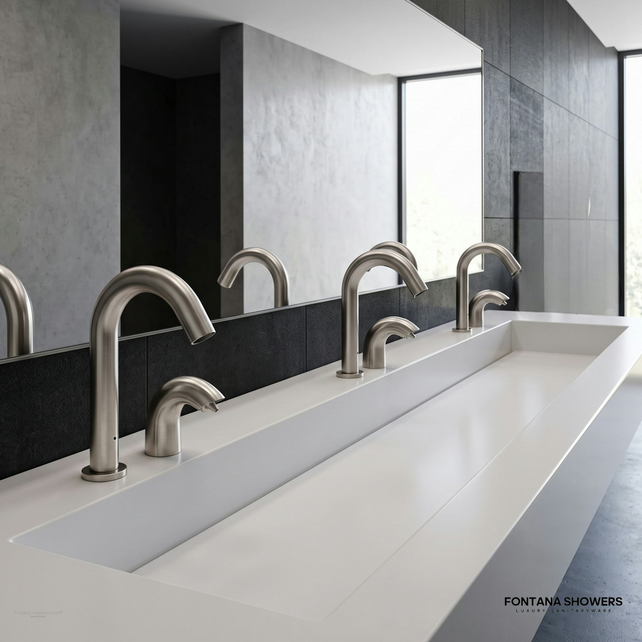 Fontana ValenceCore Brushed Nickel Sensor Faucet Set