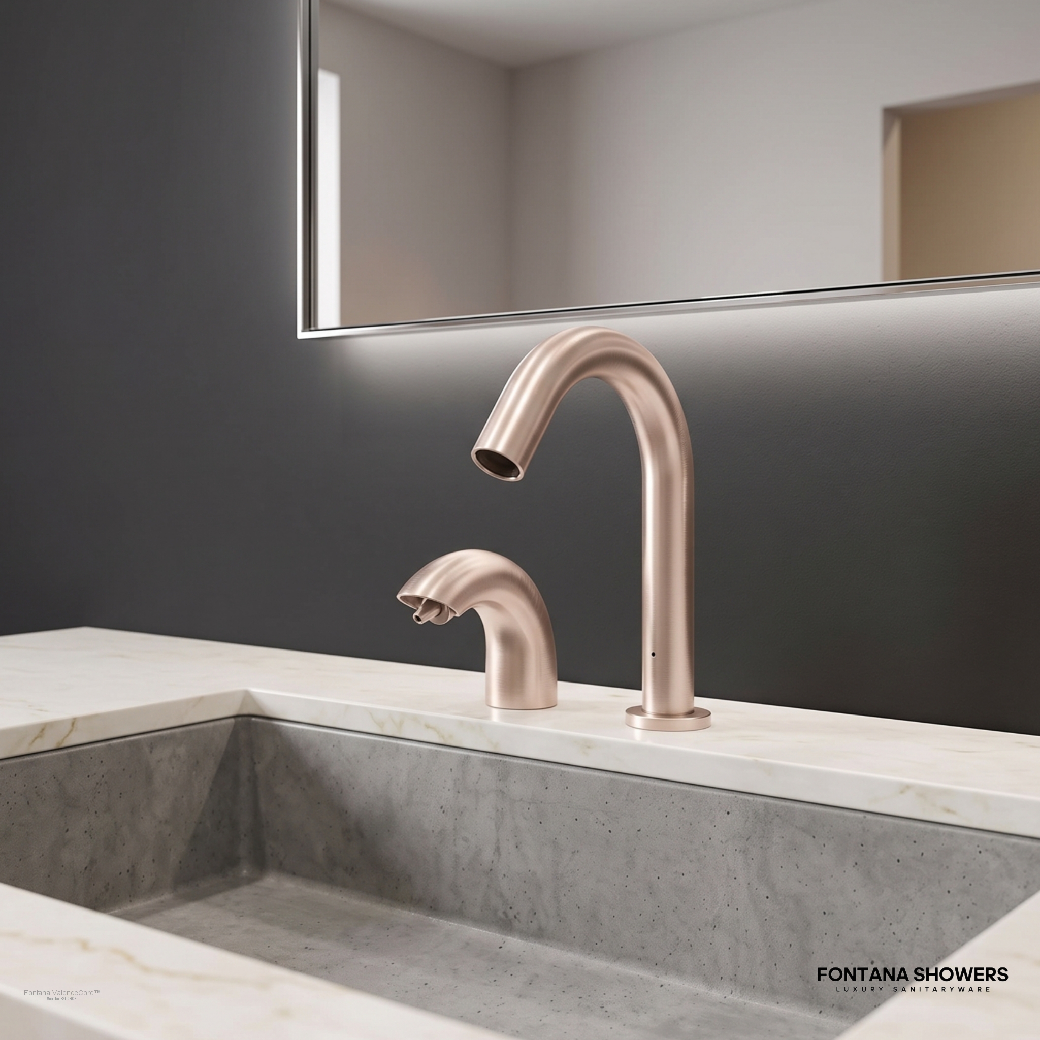 Fontana ValenceCore Champagne Sensor Faucet Set