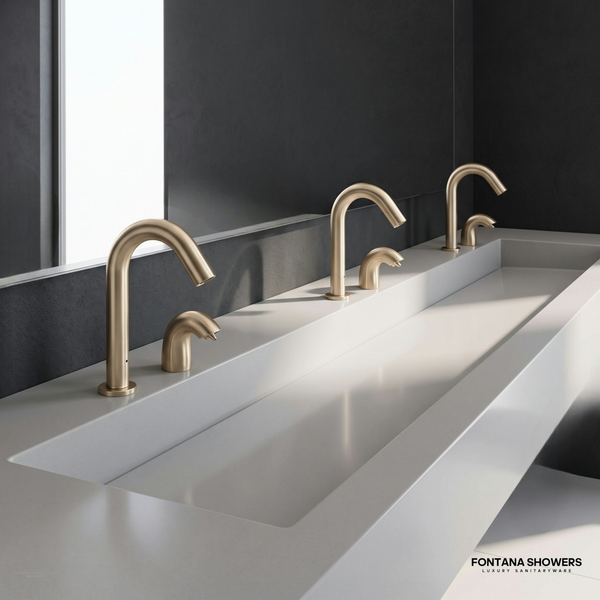 Fontana ValenceCore Champagne Sensor Faucet Set