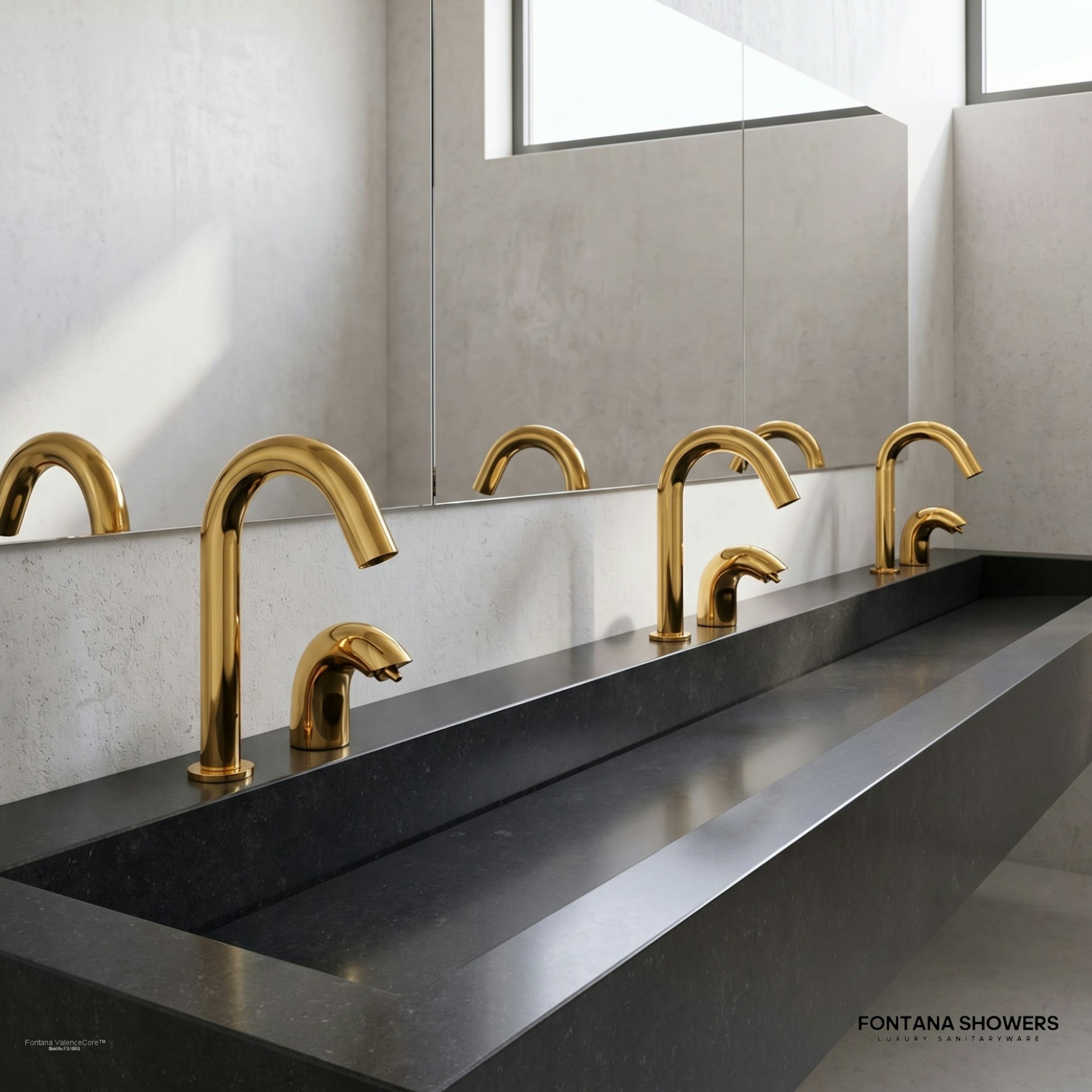 Fontana ValenceCore Gold Sensor Faucet Set