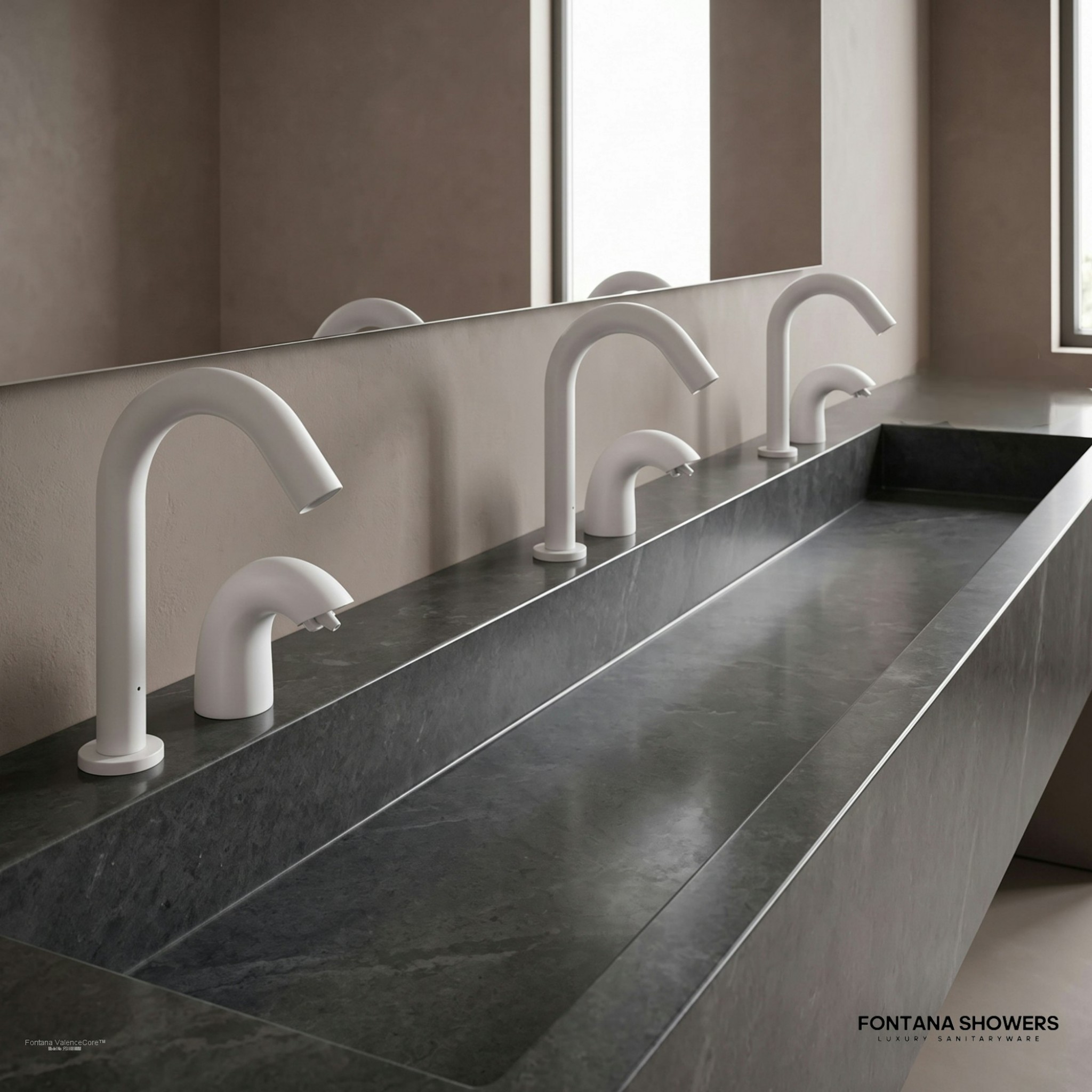 Fontana ValenceCore Matte White Sensor Faucet Set