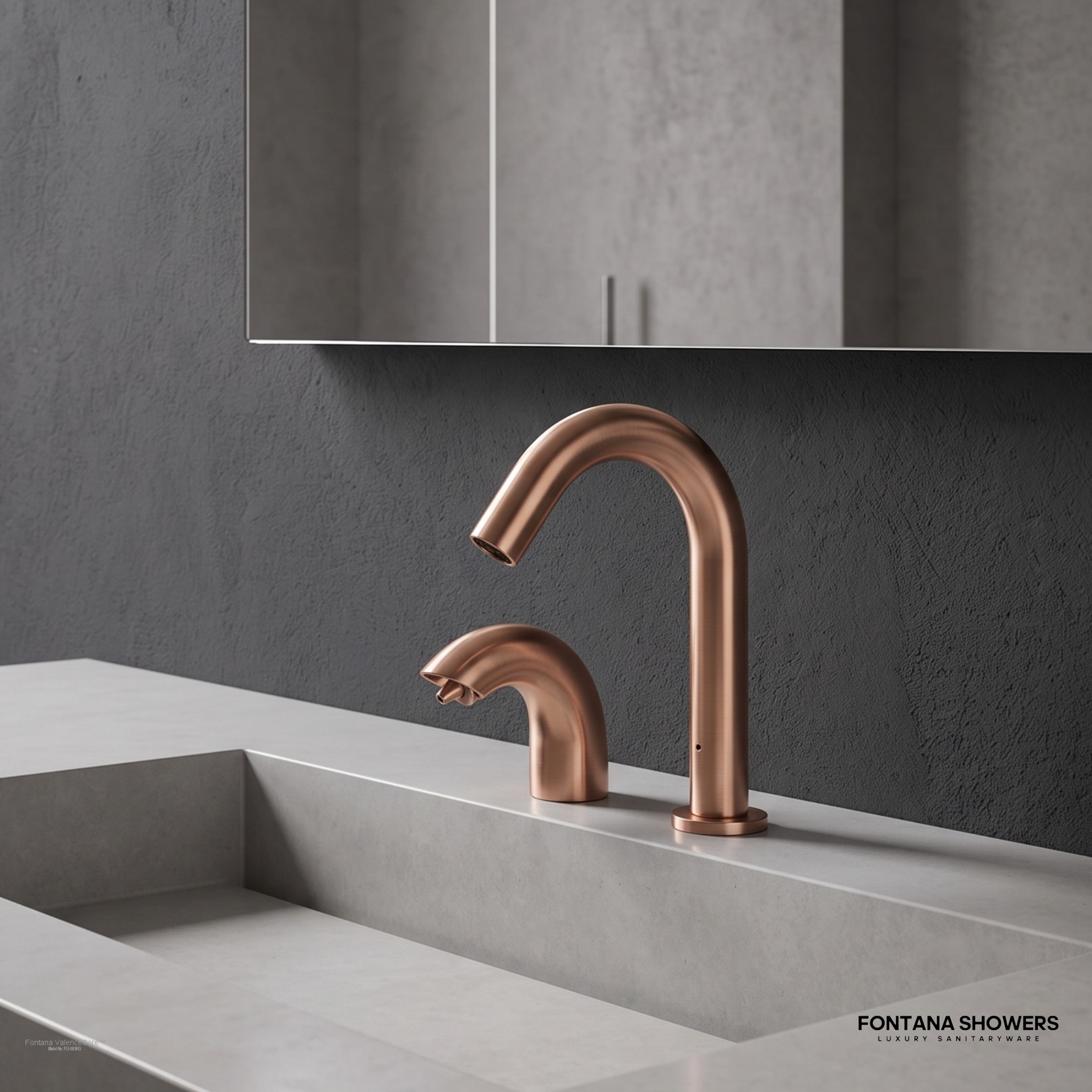 Fontana ValenceCore Rose Gold Sensor Faucet Set