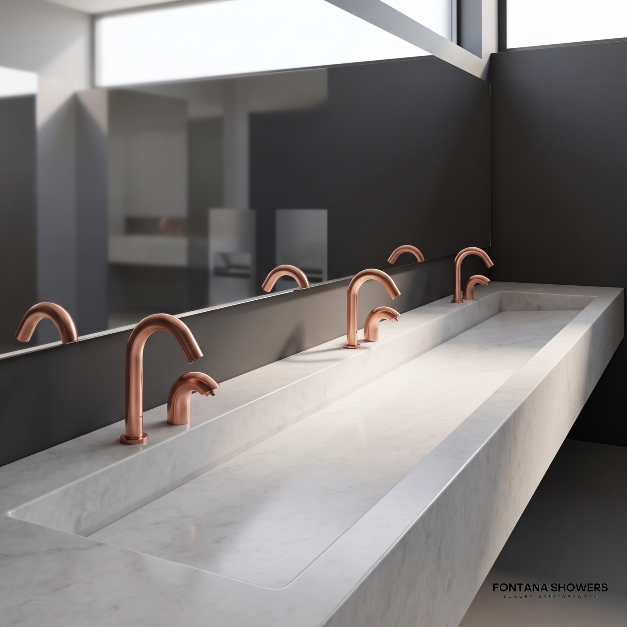 Fontana ValenceCore Rose Gold Sensor Faucet Set