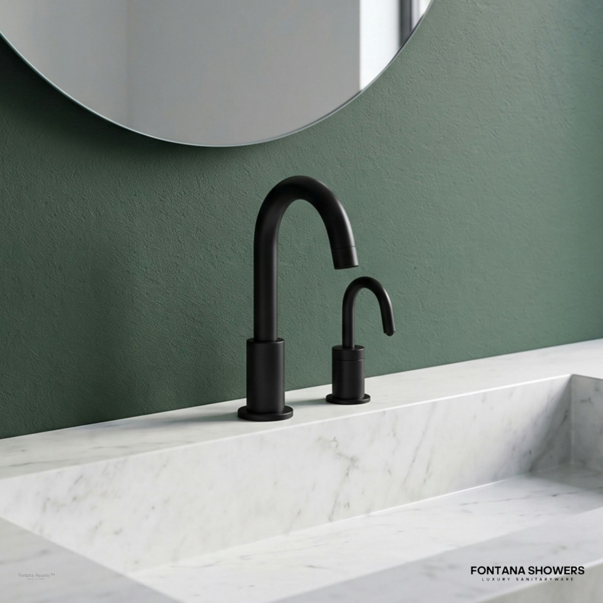 Fontana Aquanix Matte Black Touchless Faucet With Soap Dispenser