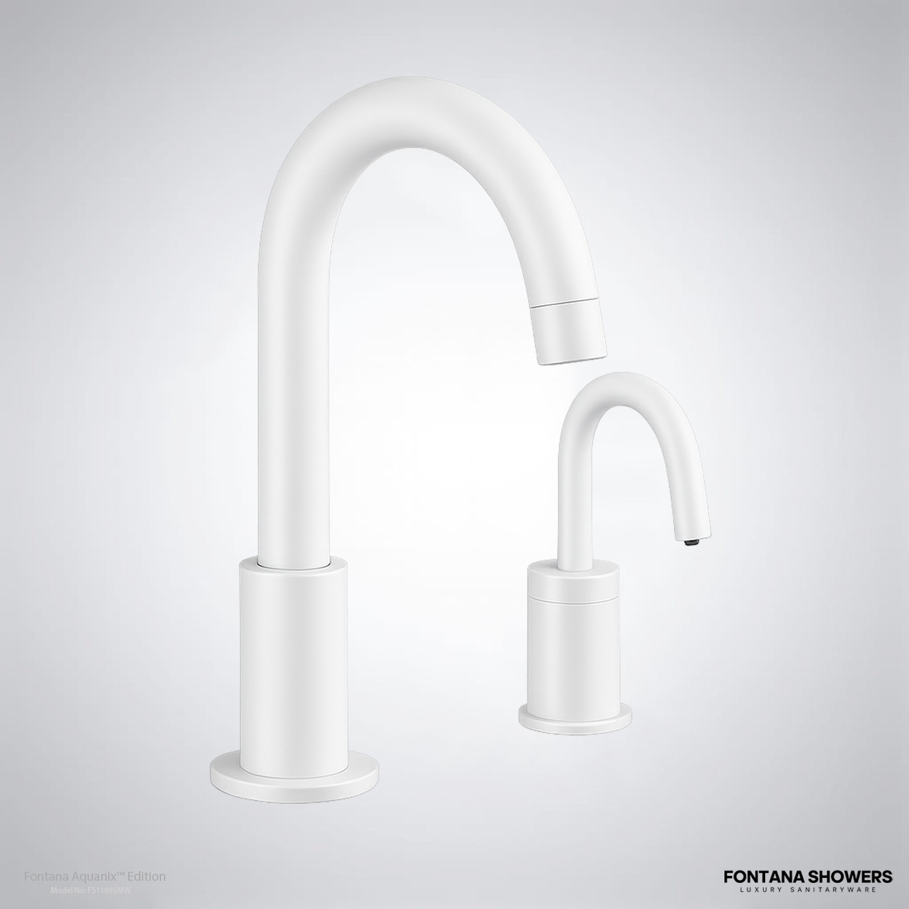 Fontana FS11095 Matte White Touchless Faucet Collection FS11095MW
