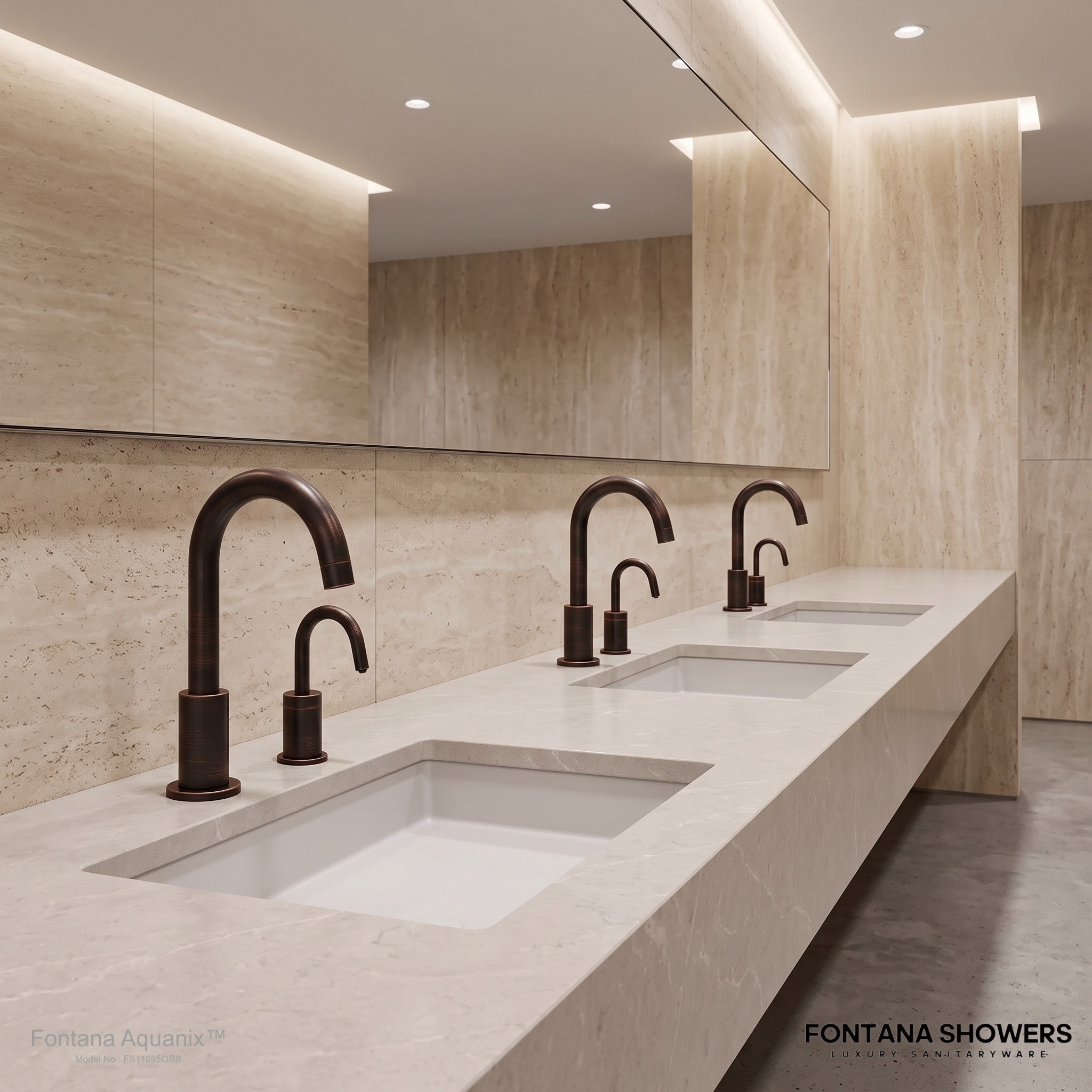Fontana Aquanix Oil Rubbed Bronze Touchless Faucet With Soap Dispenser