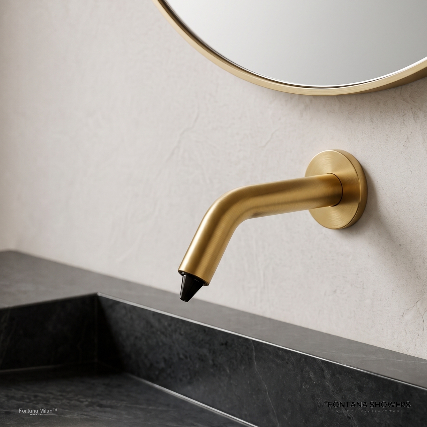 Fontana Naples Commercial Wall Mount Polished Gold Automatic Touchless Soap Dispenser
