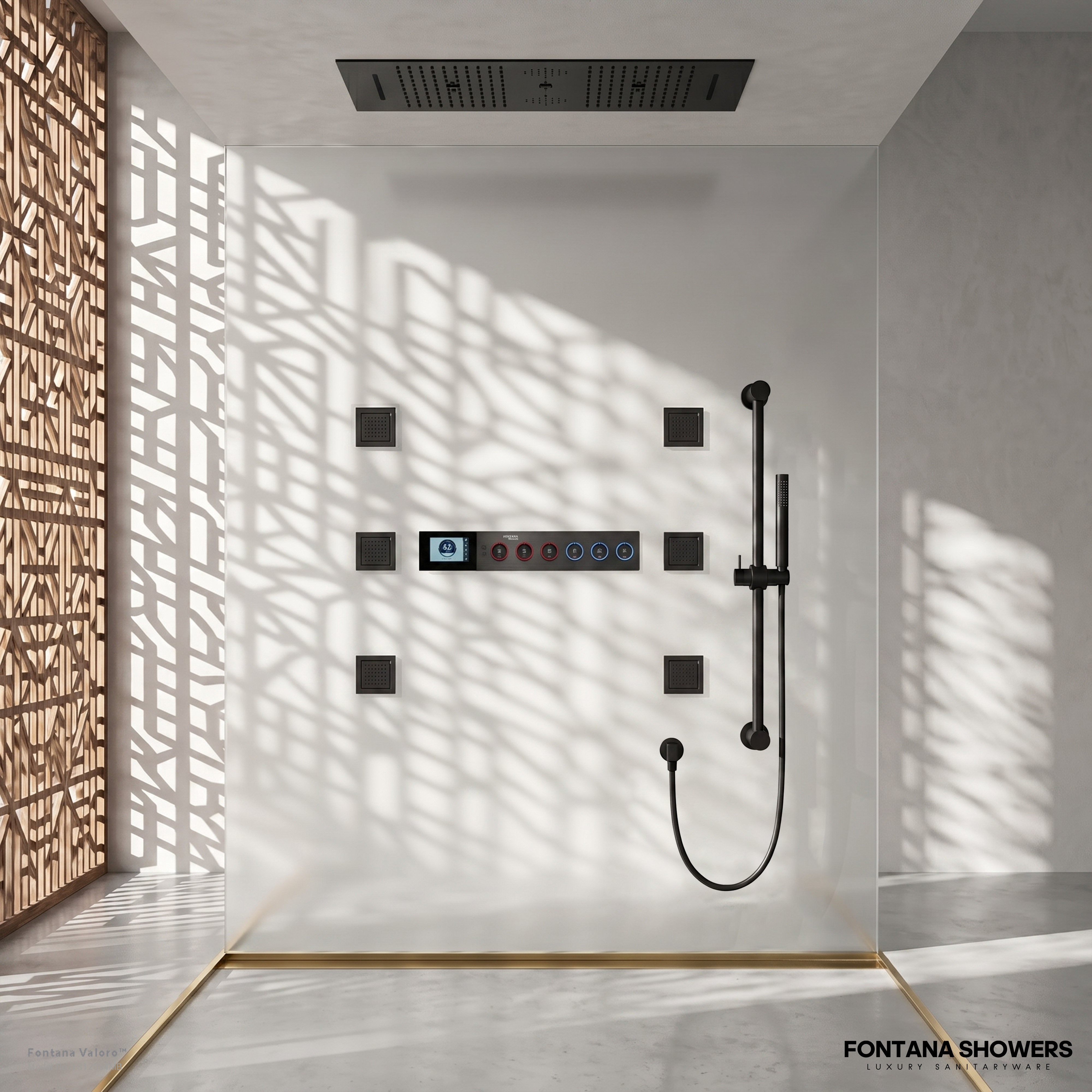Fontana Matte Black Premium Shower System - FS12034MB