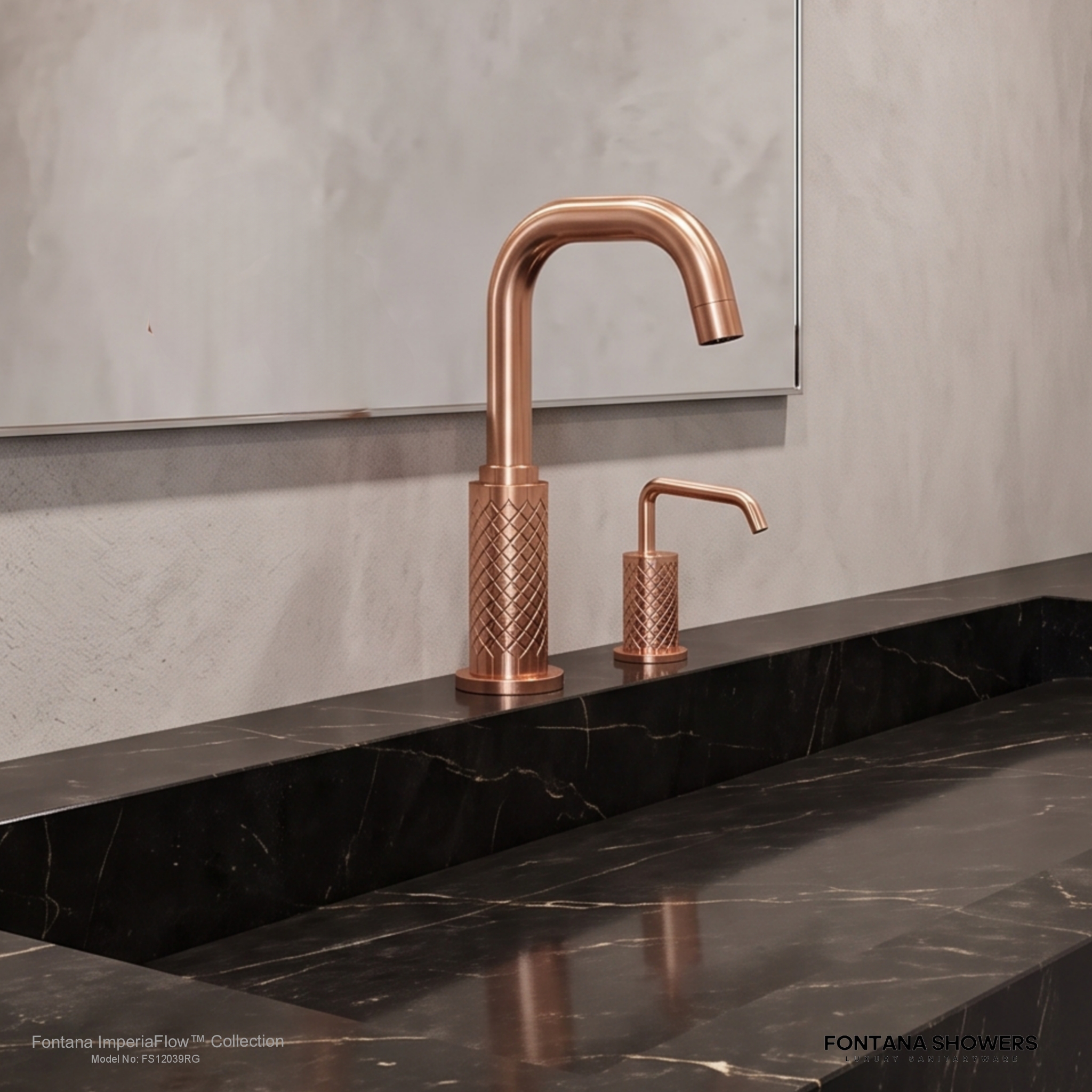 Fontana stainless steel automatic touchless faucet and touchless soap dispenser overall dimensional drawing showing faucet and dispenser front elevations, side elevations, overall heights, spout reaches, mounting-base diameters, infrared sensor location and soap nozzle location
