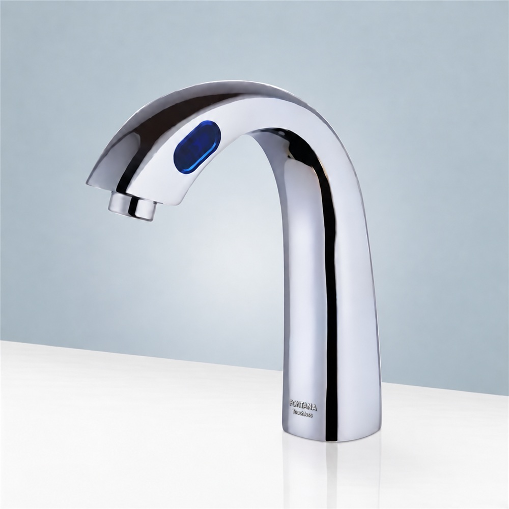 Fontana Le Havre Deck Mount Chrome Sensor Bathroom Faucet
