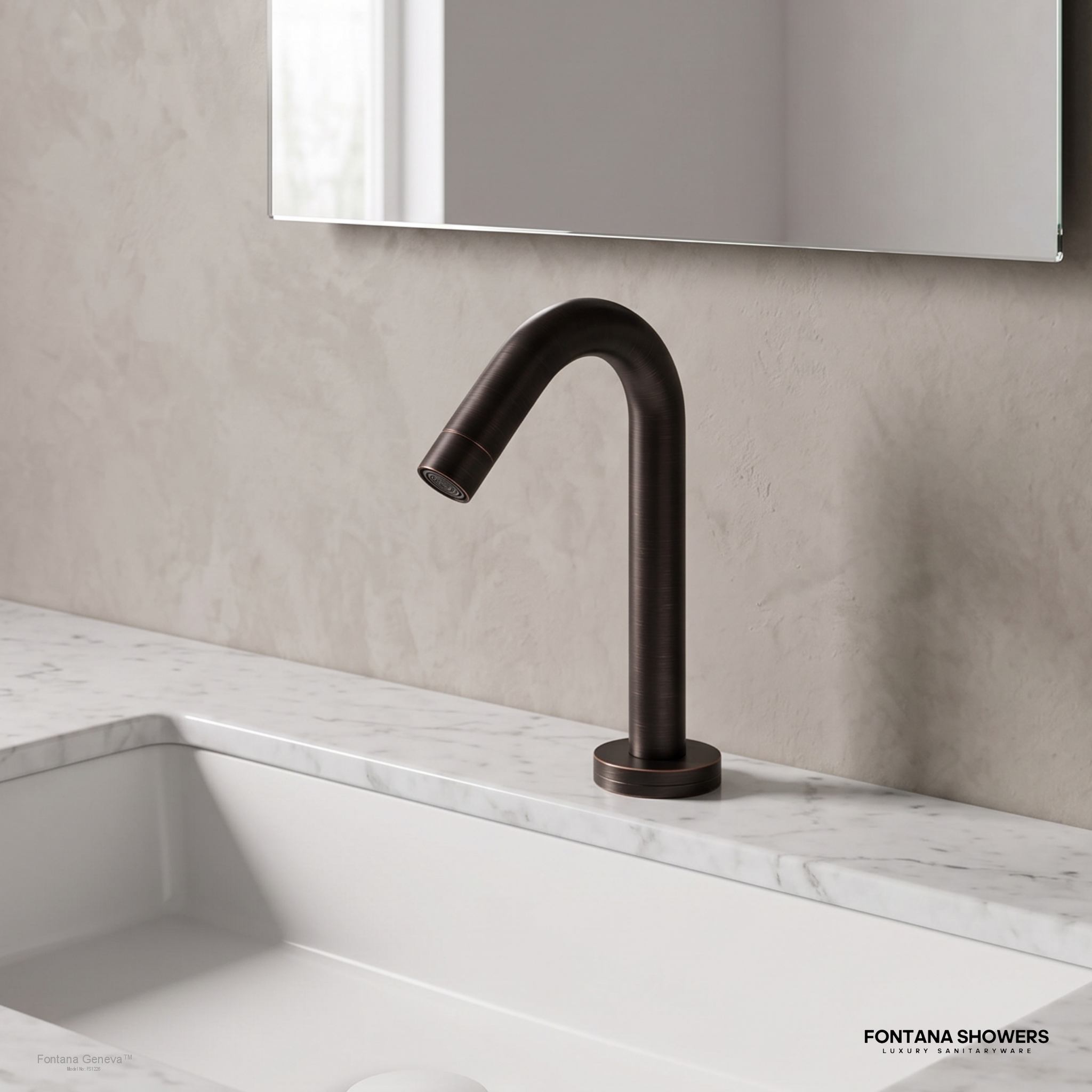 Fontana Geneva Deck Mounted Smart Touch Activated Sensor Faucet Dark Oil Rubbed Bronze Finish - FS1226