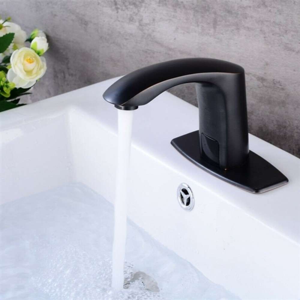 Fontana Naples Oil Rubbed Bronze/Matte Black Commercial Automatic Motion Sensor Faucet