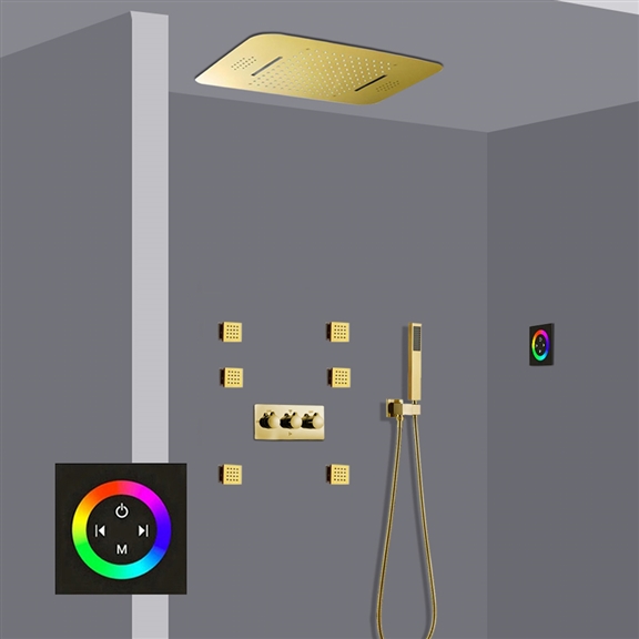 Thermostatic-Gold-Touch-Panel-Controlled-Recessed