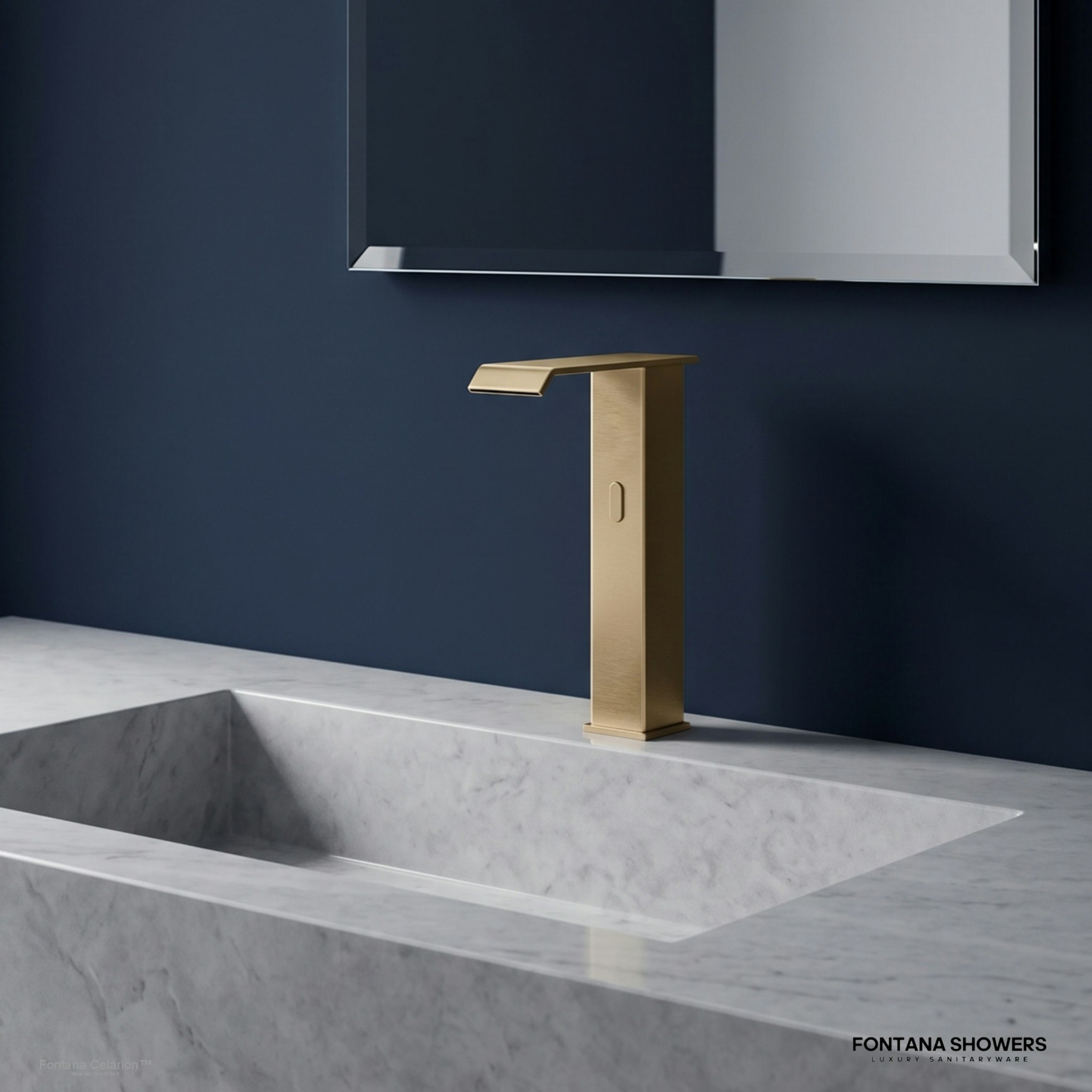 Fontana Celarion Champagne Deck Mounted Touchless Bathroom Faucet
