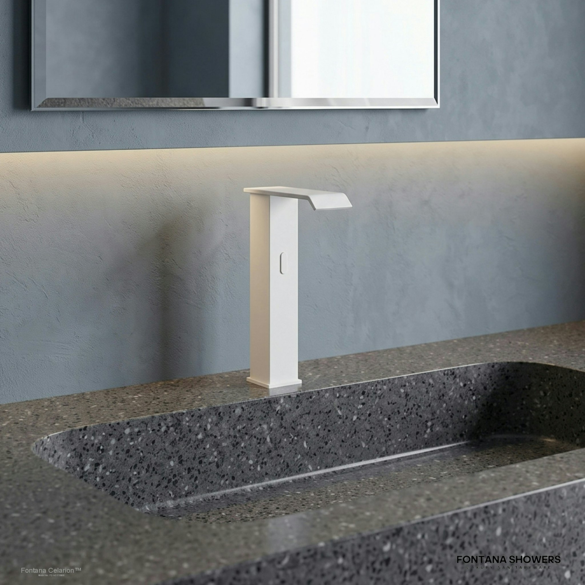 Fontana Celarion Matte White Commercial Touchless Faucet