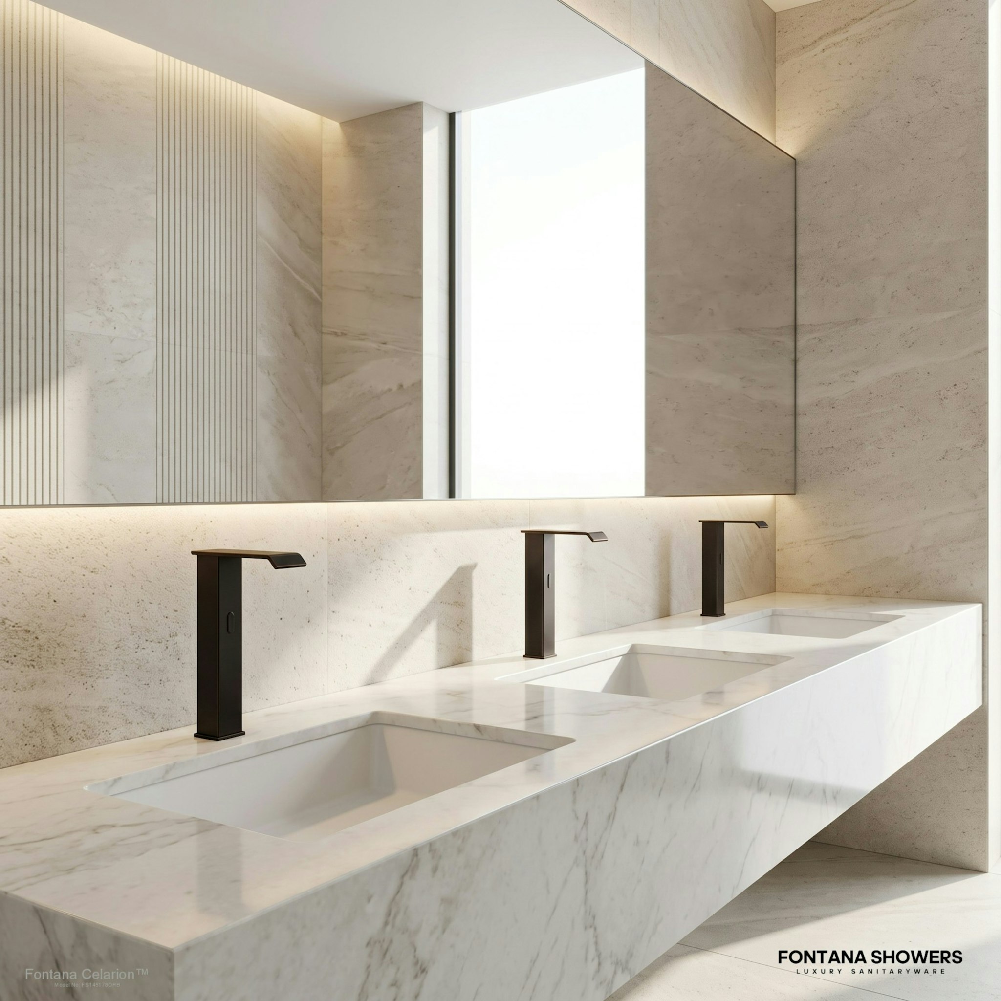 Fontana Celarion Oil Rubbed Bronze Commercial Touchless Bathroom Faucet