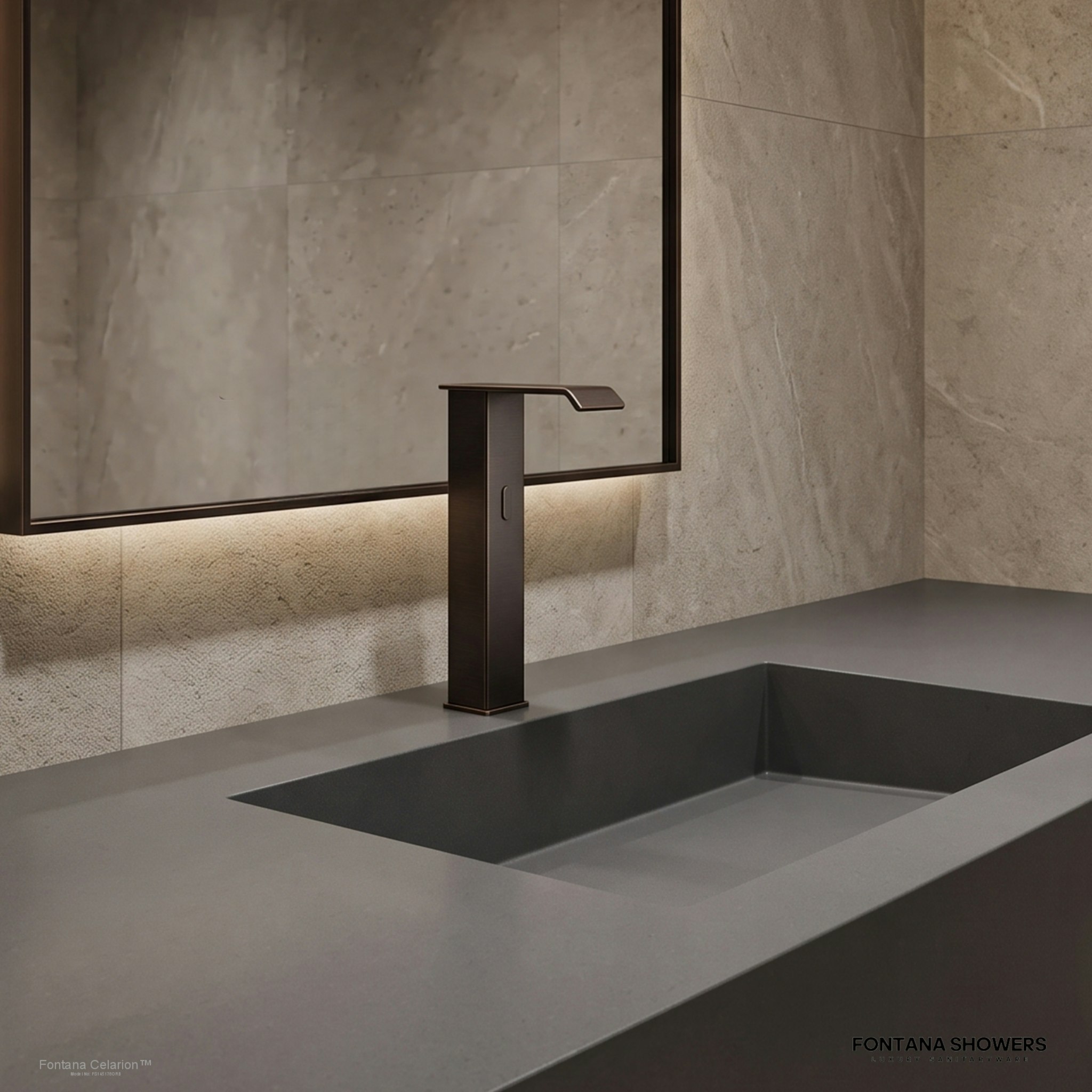 Fontana Celarion Oil Rubbed Bronze Commercial Touchless Bathroom Faucet