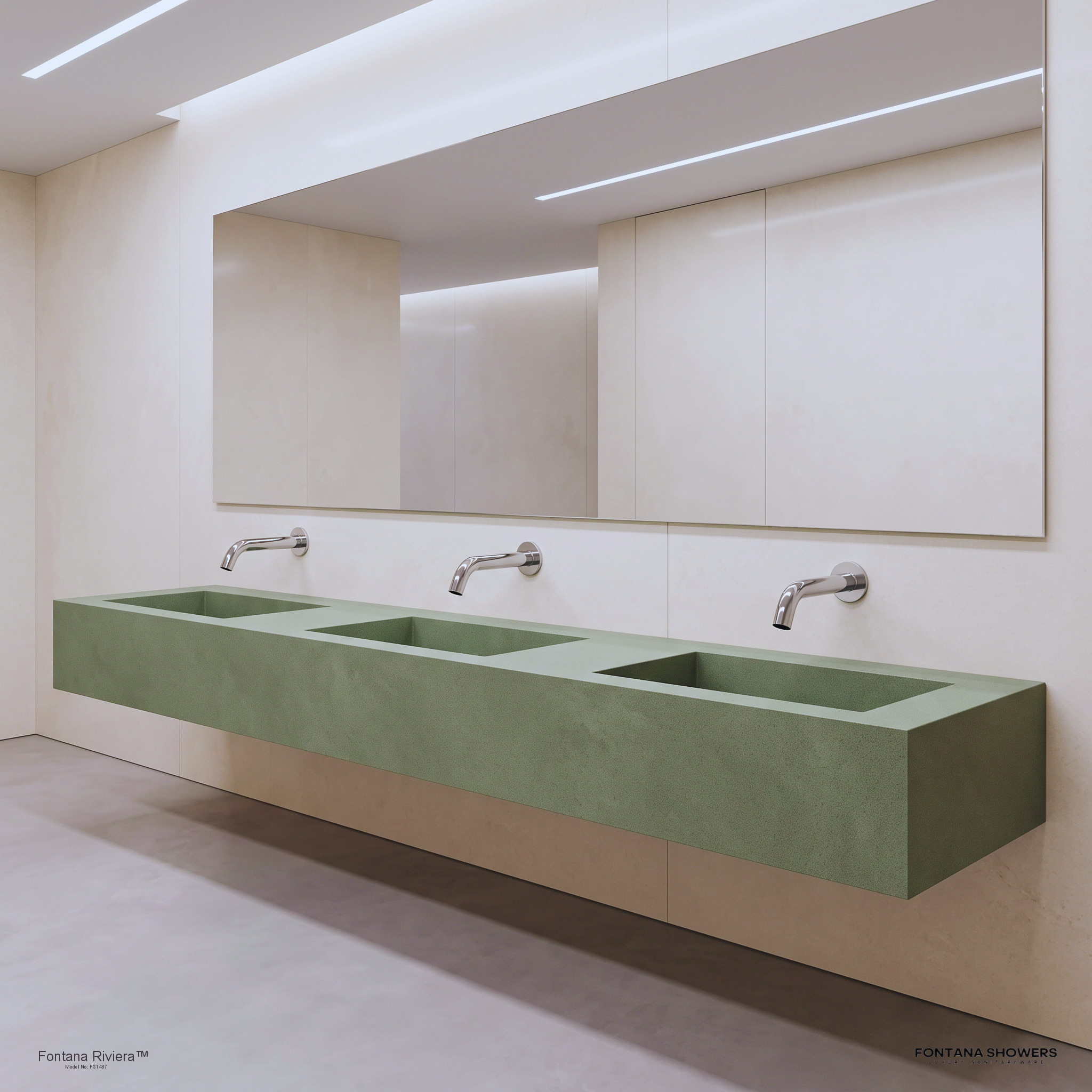 Fontana Riviera chrome commercial automatic wall-mounted sensor bathroom faucet