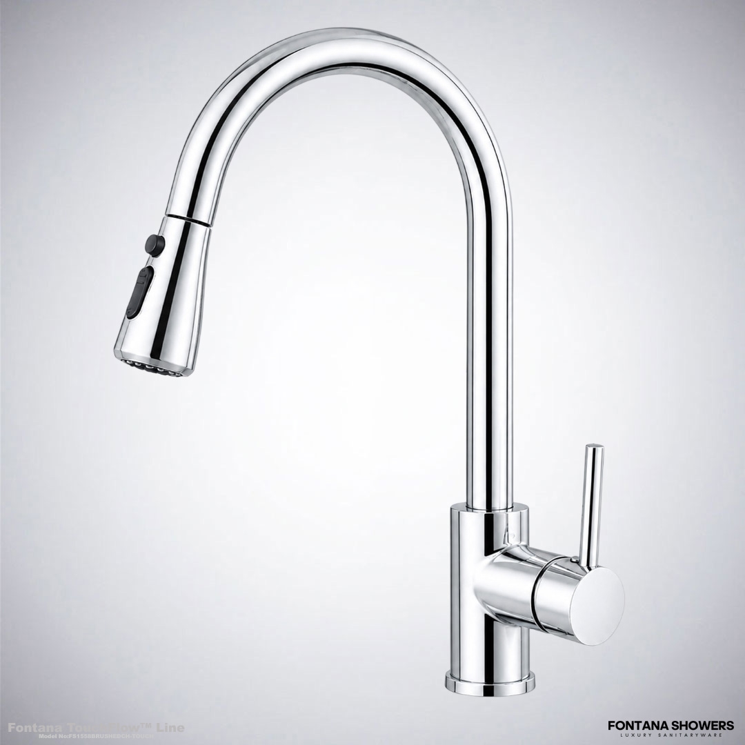Fontana Kitchen Touch Faucet Pull Out Sensor Tap in Brushed Chrome