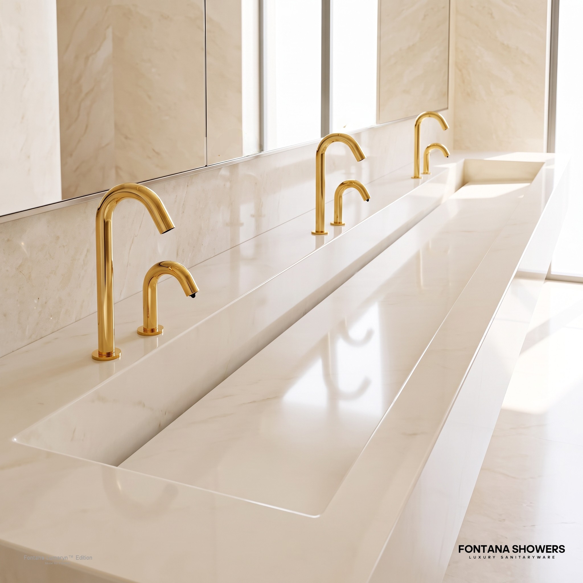 Fontana FS18541 Gold Automatic Sensor Faucet & Soap Dispenser Set