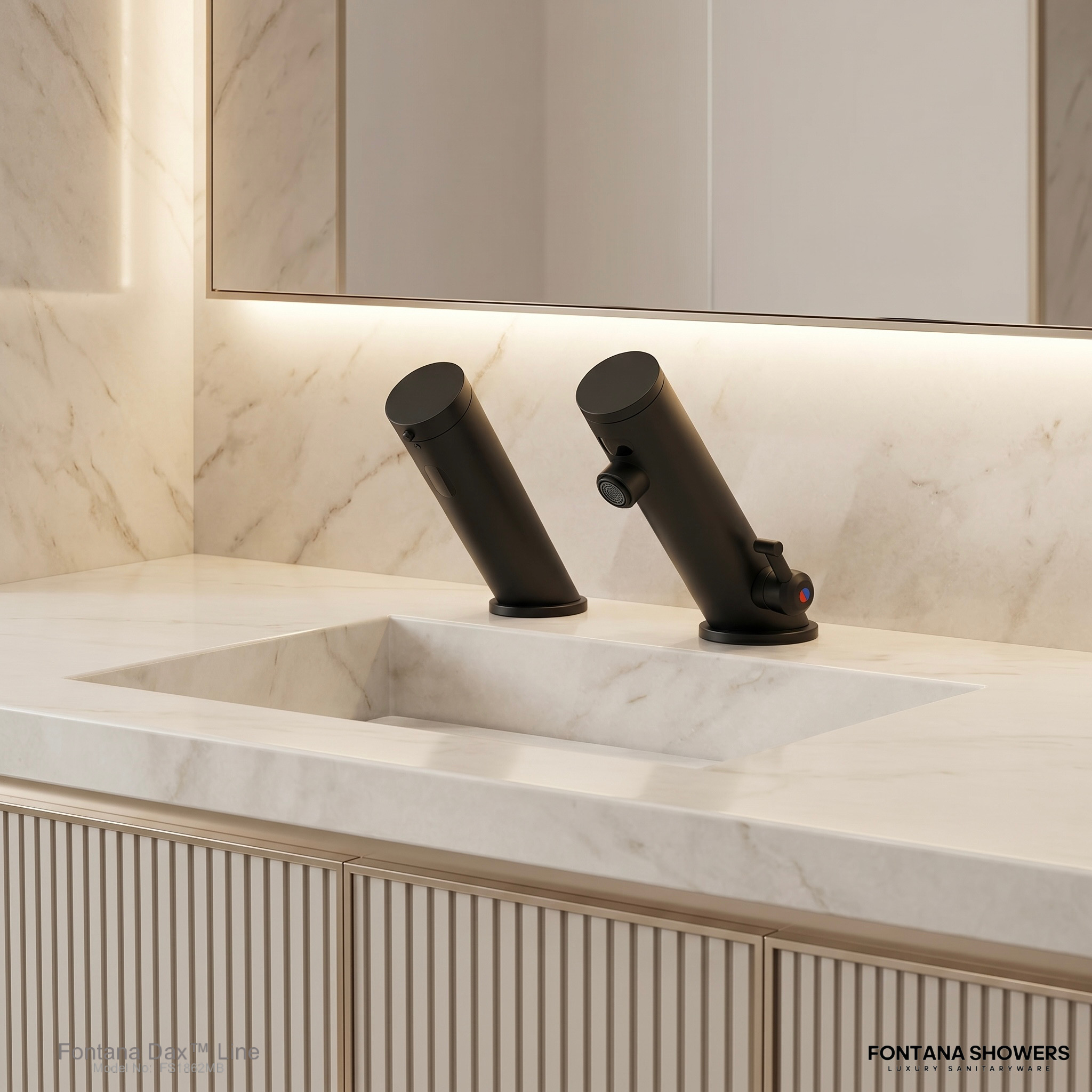 Matte black automatic soap dispenser series