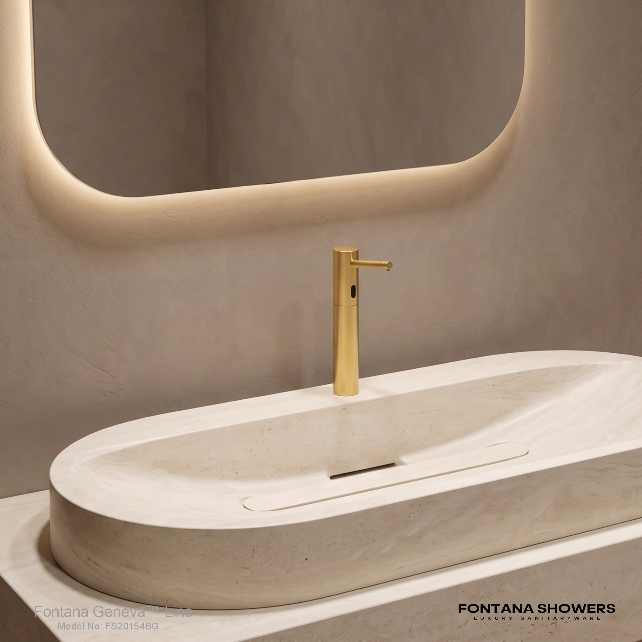 Fontana FS20154 Brushed Gold Automatic Touchless Soap Dispenser