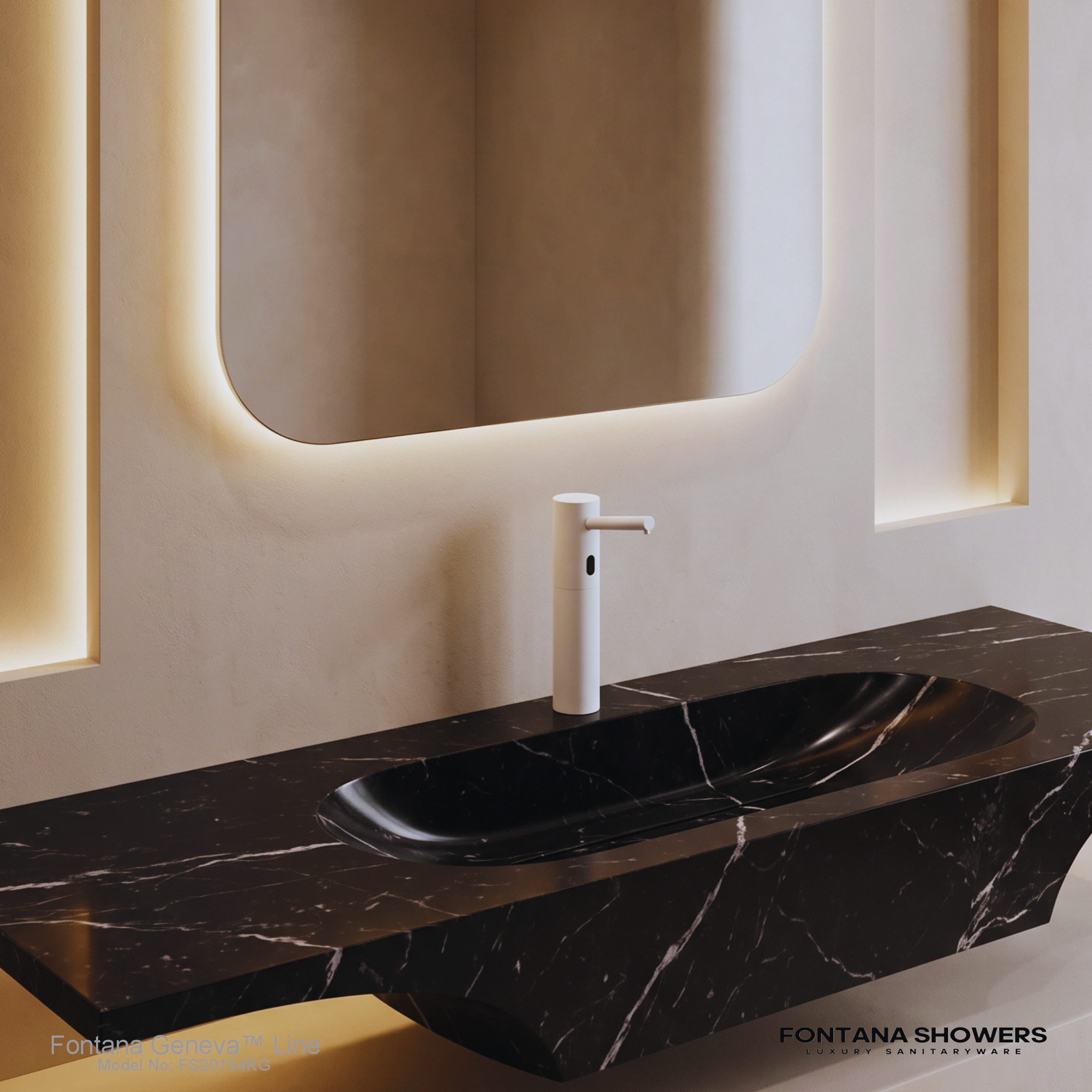 Fontana FS20154 Matte White Automatic Touchless Soap Dispenser