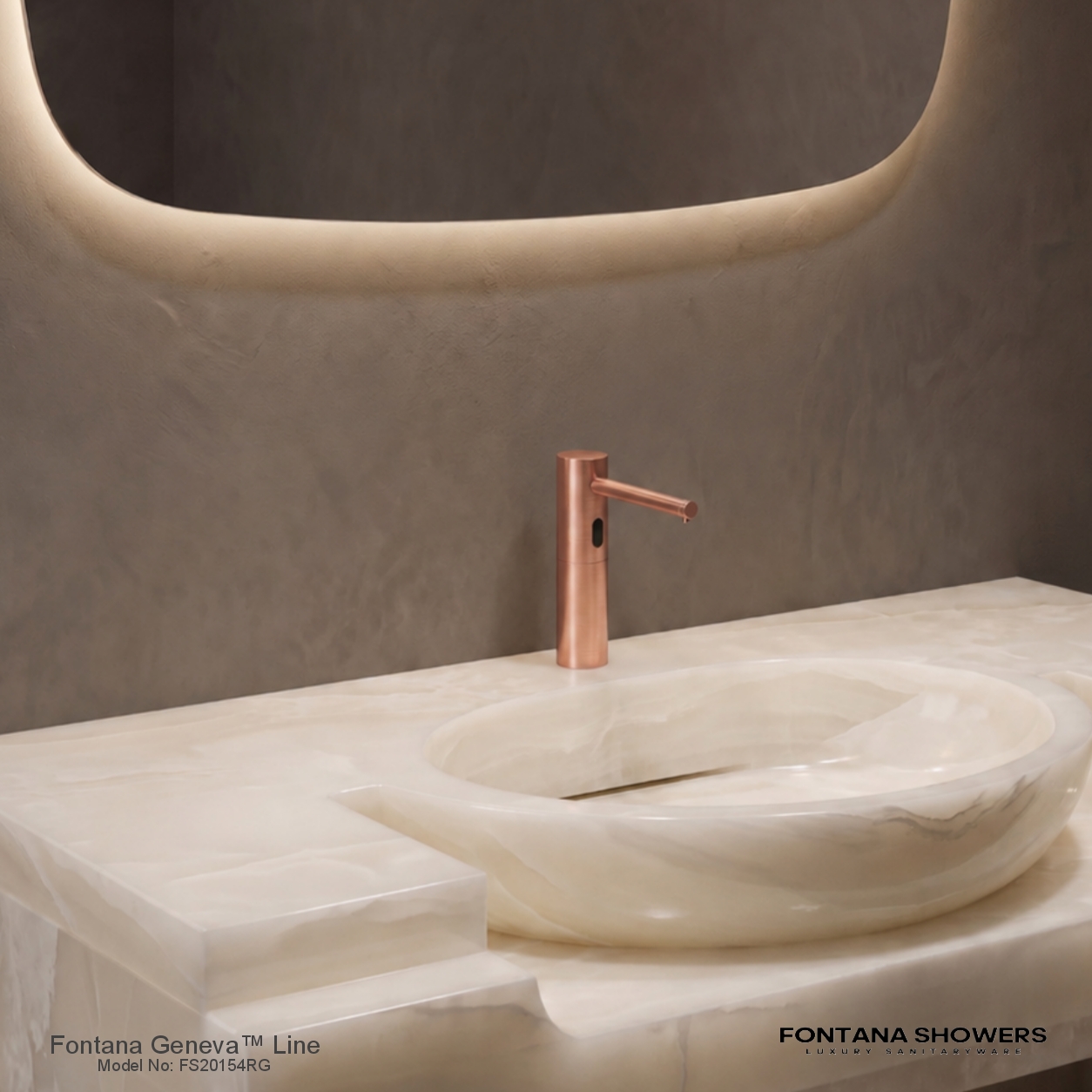 Fontana FS20154 Rose Gold Automatic Touchless Soap Dispenser