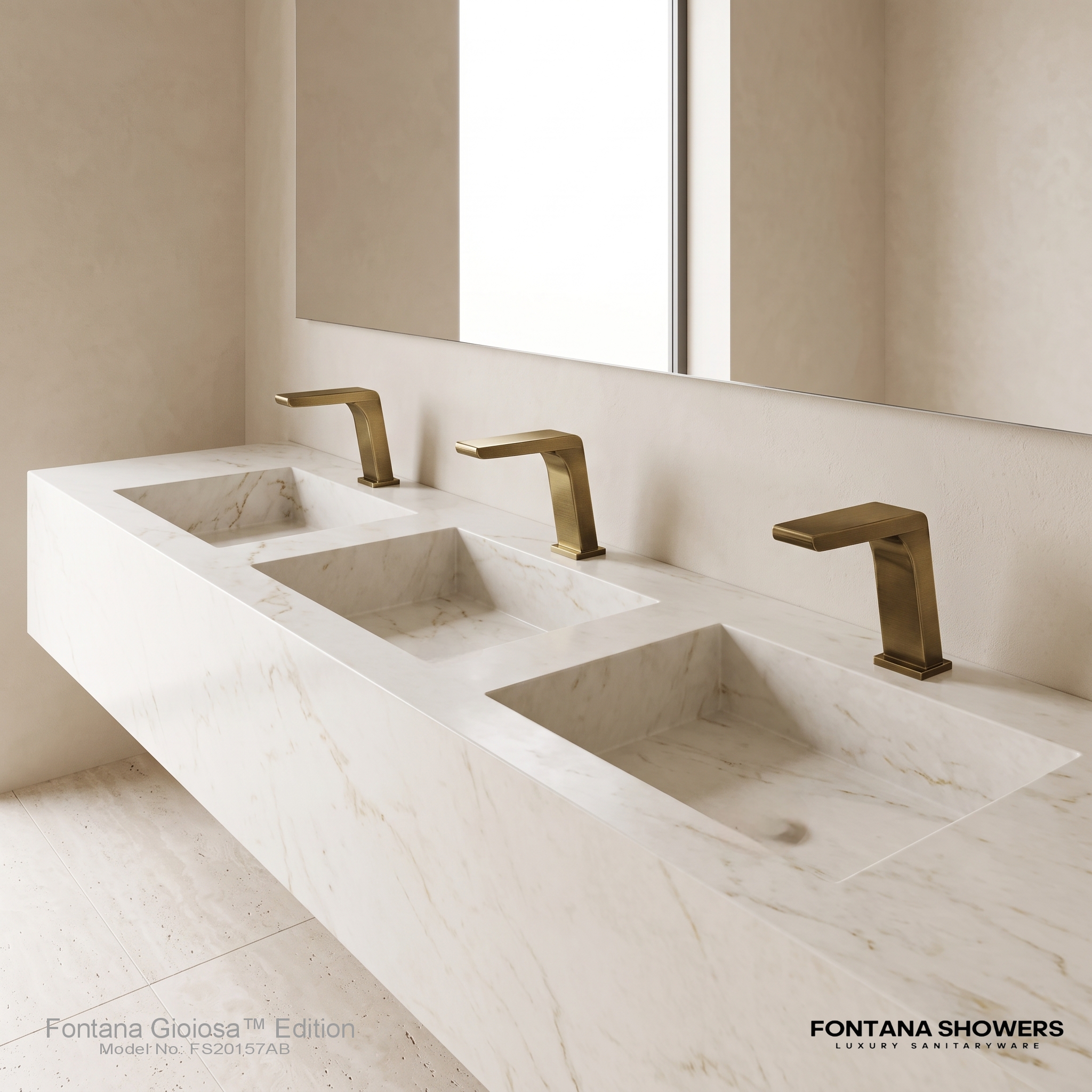 Fontana FS20157AB Antique Brass Touchless Faucet