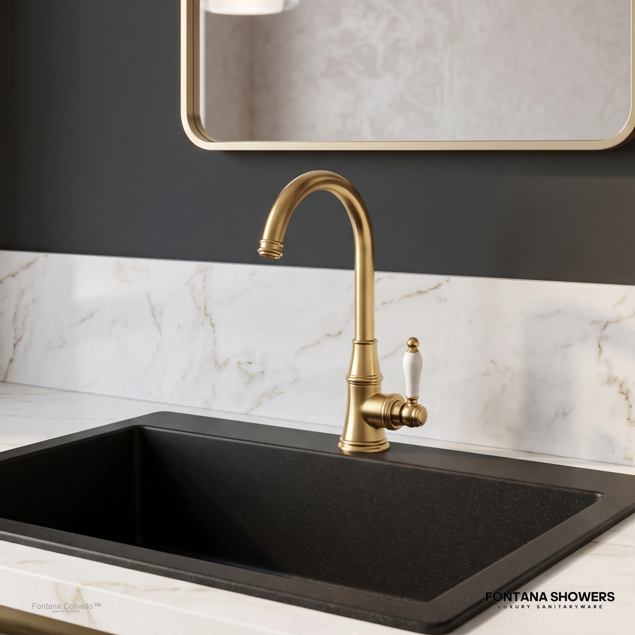Fontana FS20161 Brushed Gold Bathroom Faucet - FS20161BG