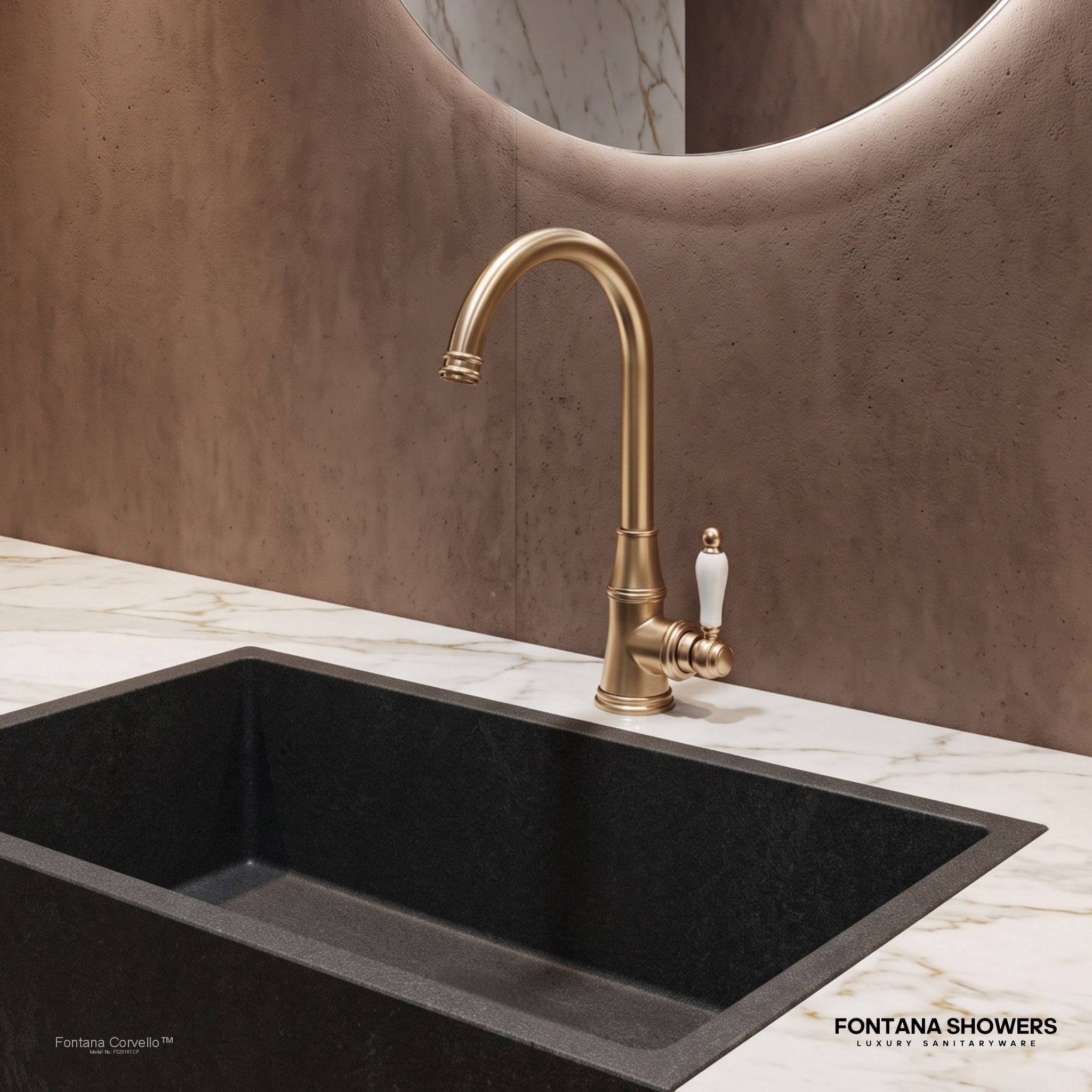 Fontana FS20161 Champagne Bathroom Faucet - FS20161CP