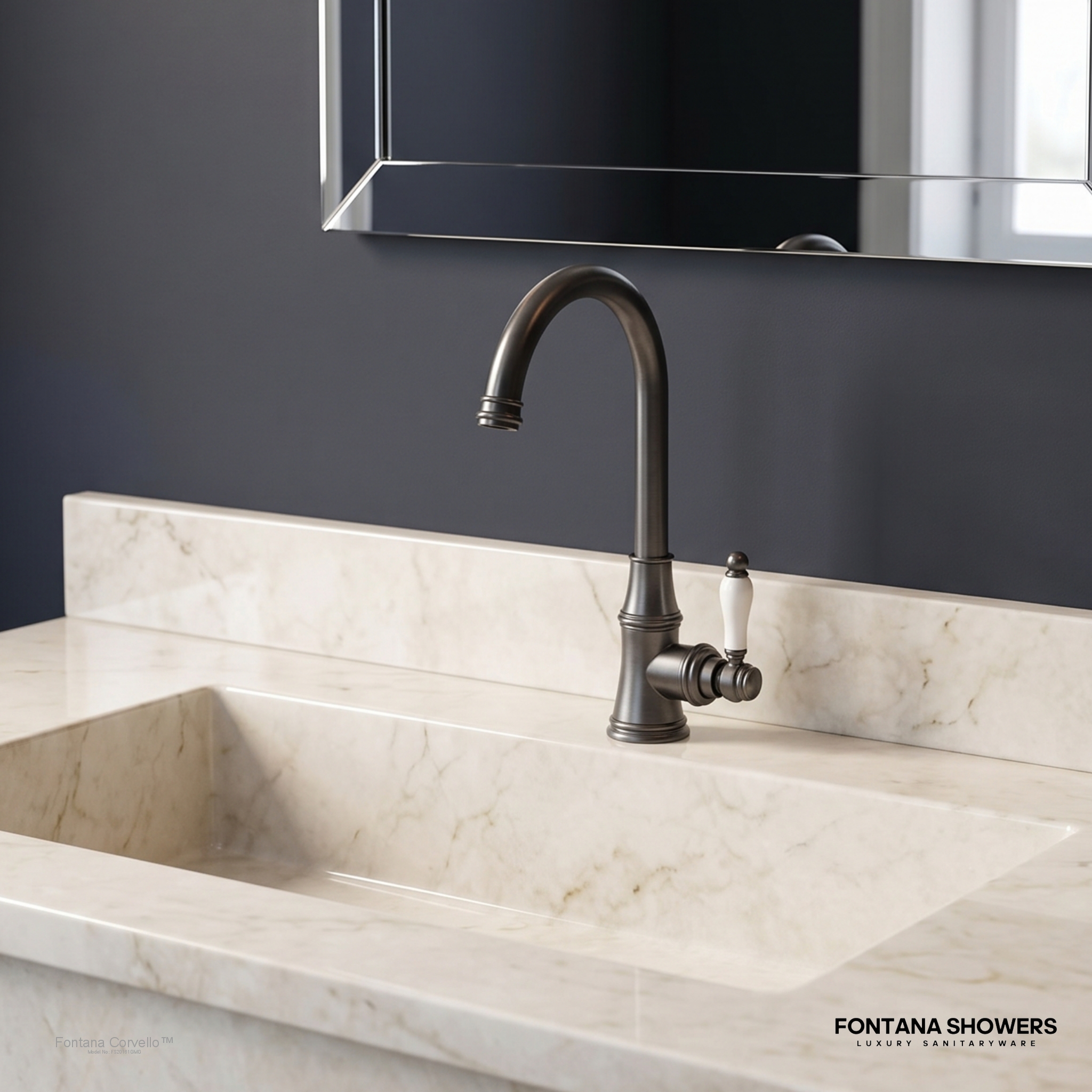 Fontana FS20161 Gun Metal Gray Bathroom Faucet - FS20161GMG