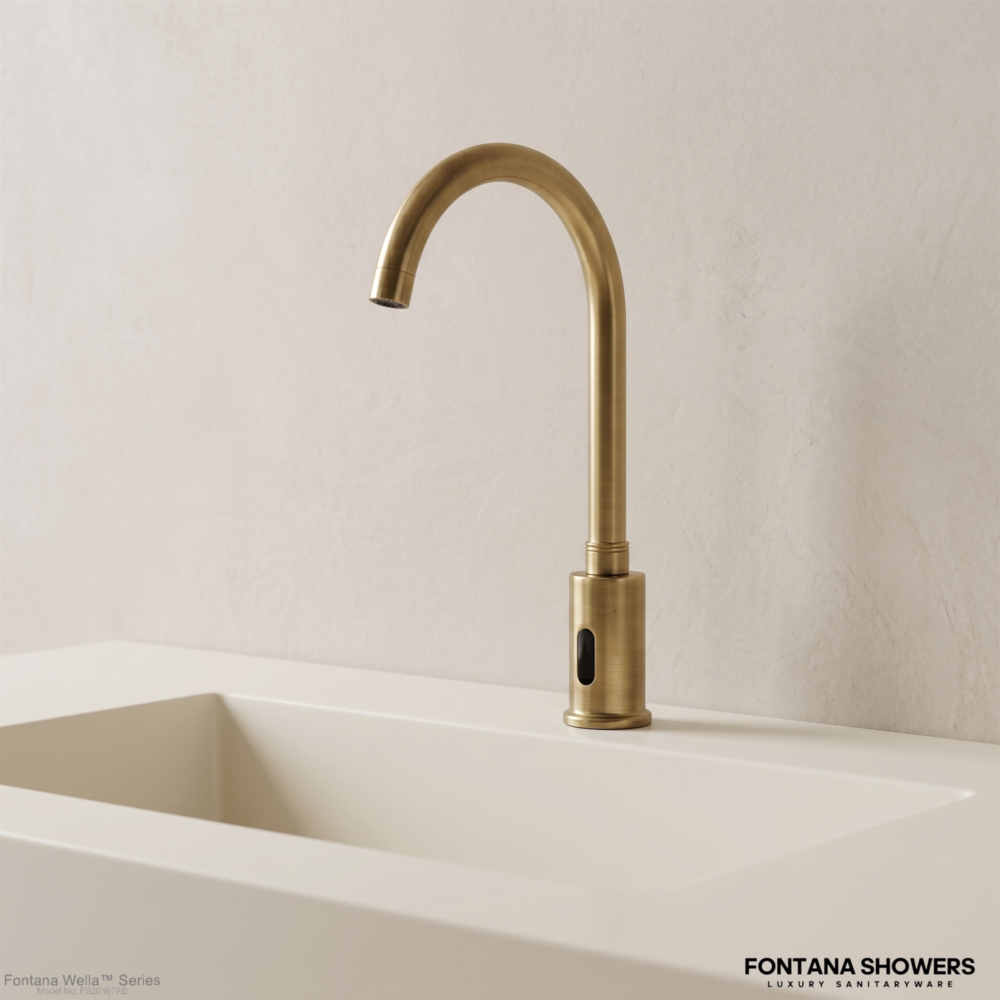 Fontana Wella Series Antique Brass Automatic Sensor Faucet