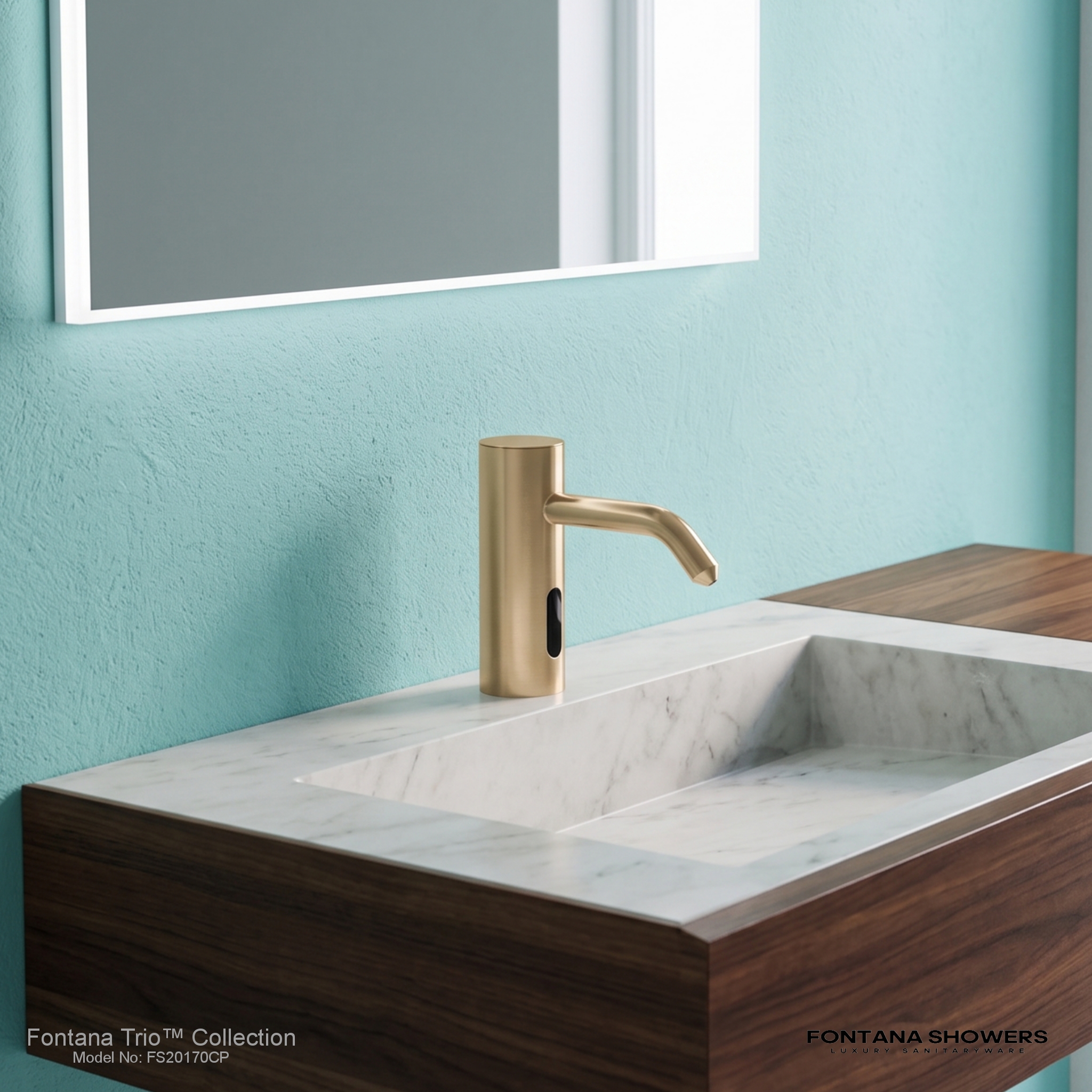 Fontana Trio Collection Champagne Automatic Touchless Commercial Soap Dispenser