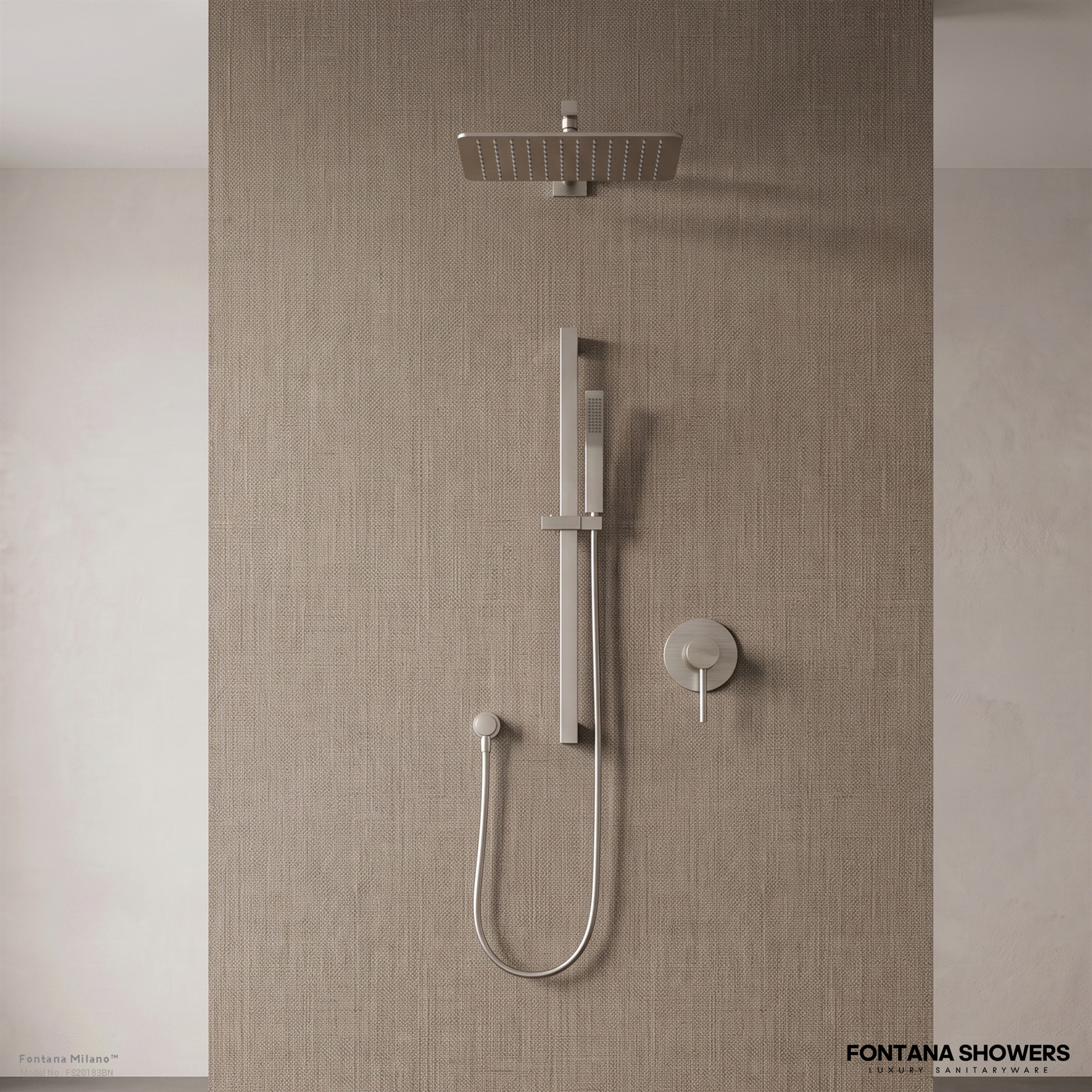 Fontana FS20183 Brushed Nickel Touchless Faucet & Soap Dispenser Set
