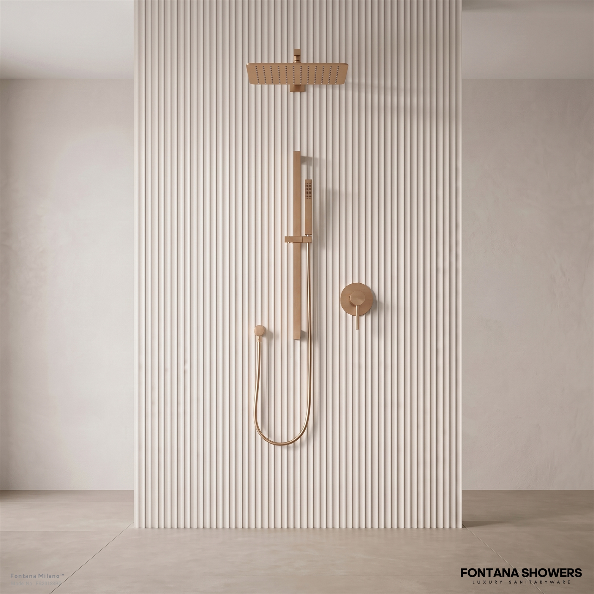 Fontana FS20183 Rose Gold Touchless Faucet & Soap Dispenser Set