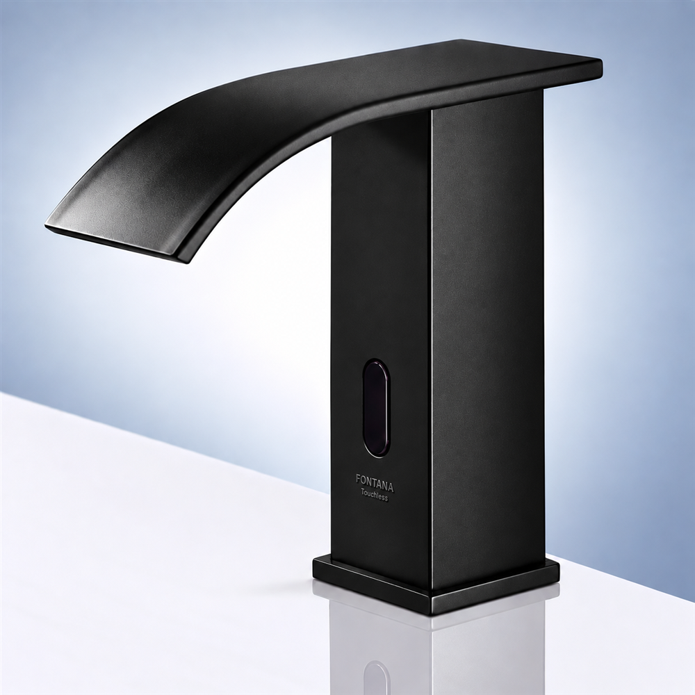 Fontana Matte Black Automatic Sensor Bathroom Faucet